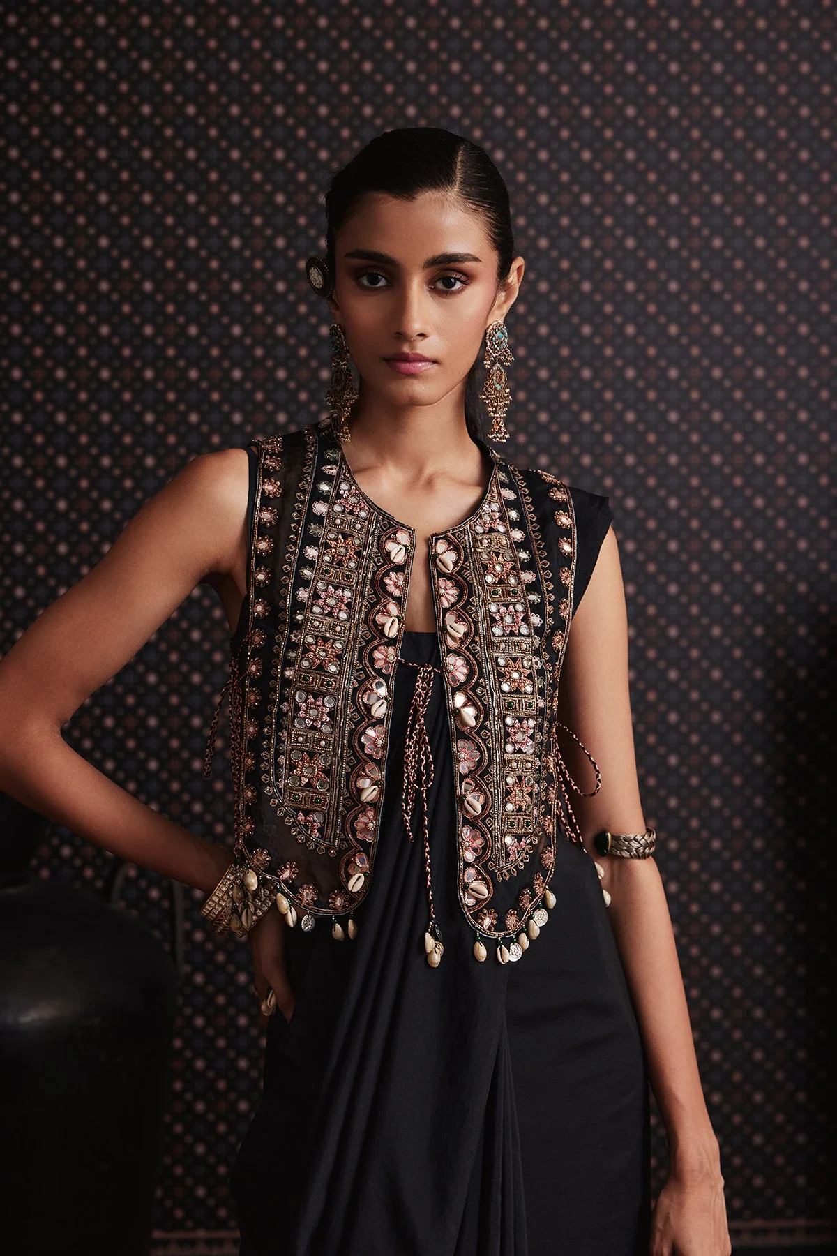 Odyssey Saree Set by Ridhi Mehra, view 2
