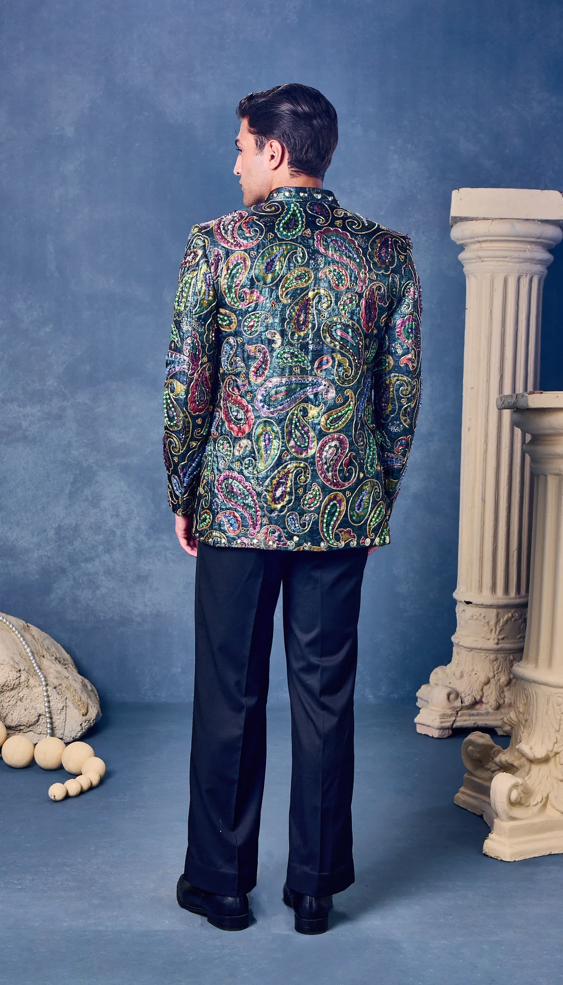Paisley Parade - Jacket Set by Papa Don't Preach in black, view 2