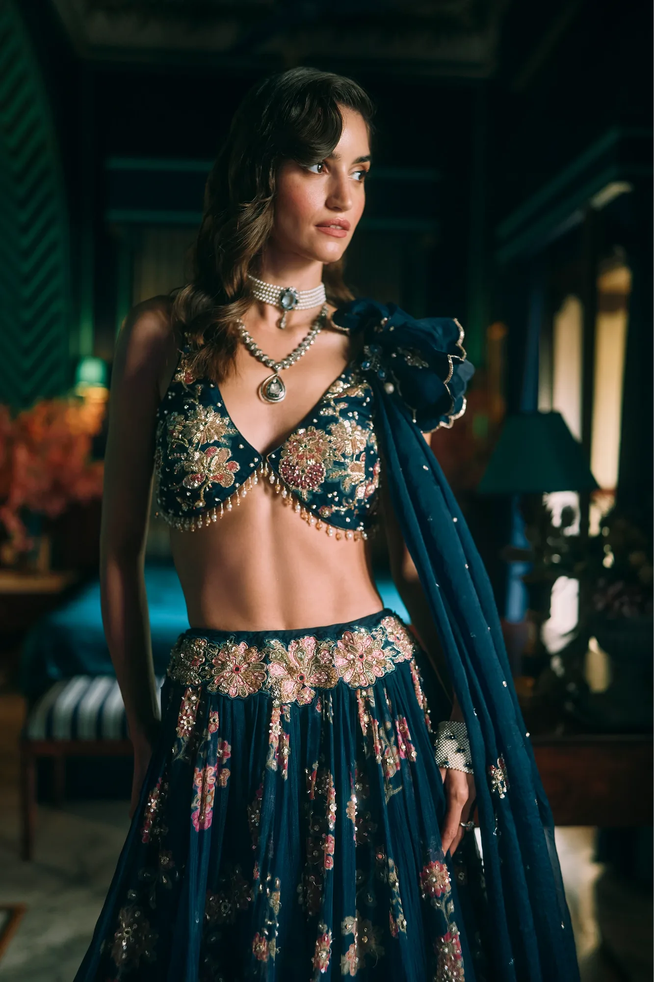 Bluebell Lehenga Set by Paulmi And Harsh, view 3