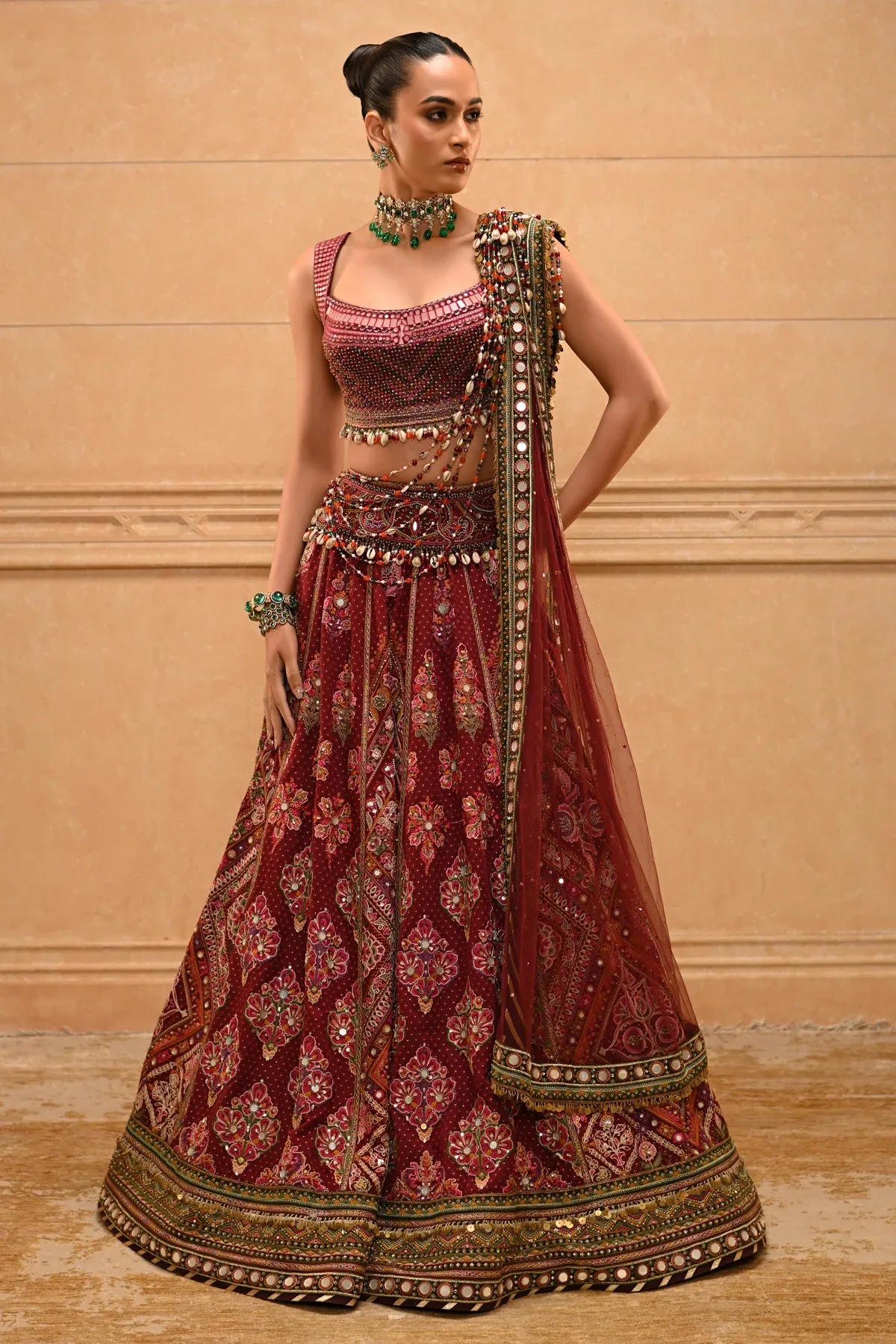 Rabari Embroidered Lehenga Set by Tarun Tahiliani