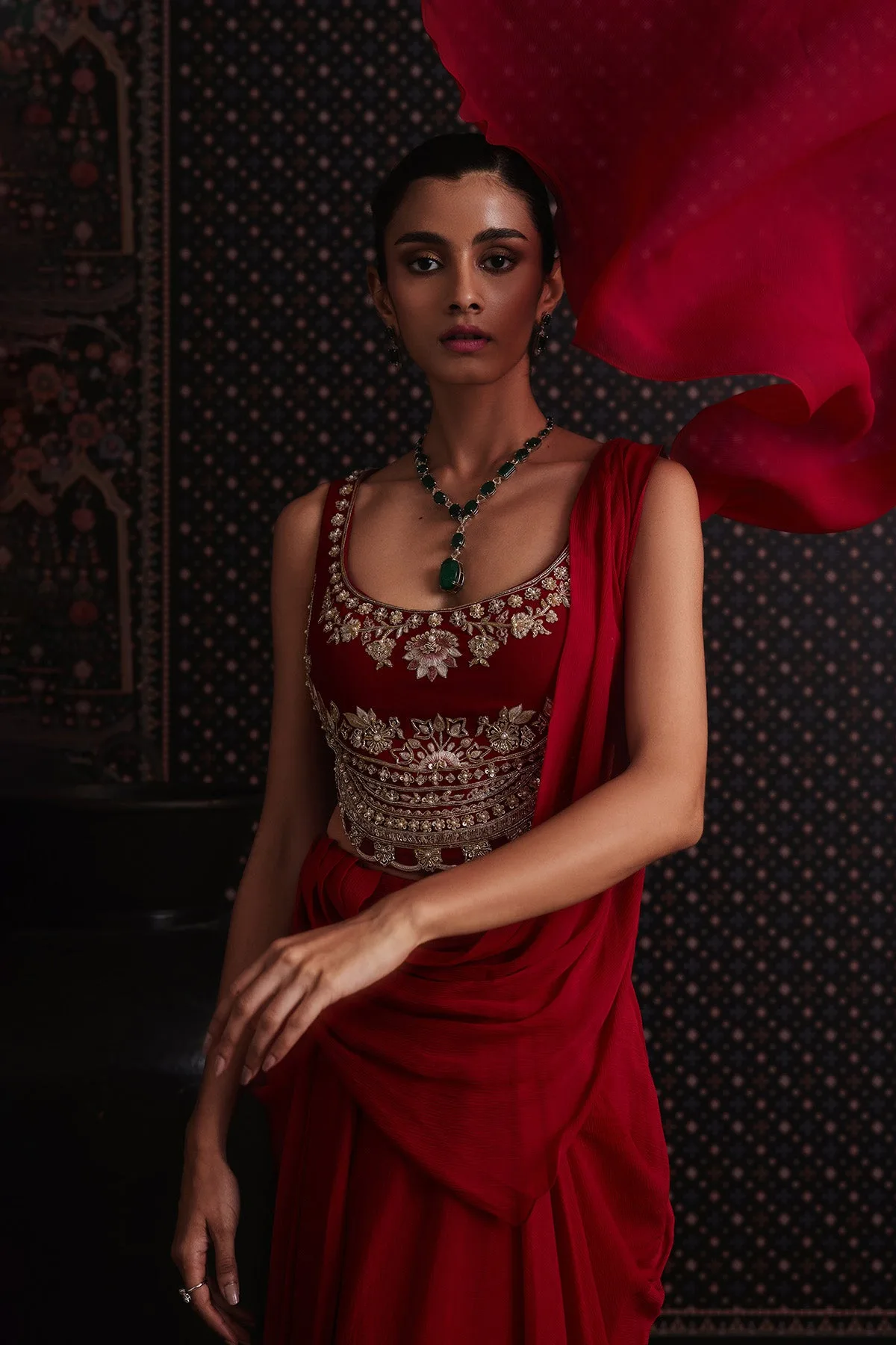 Saga Saree Set by Ridhi Mehra, view 2