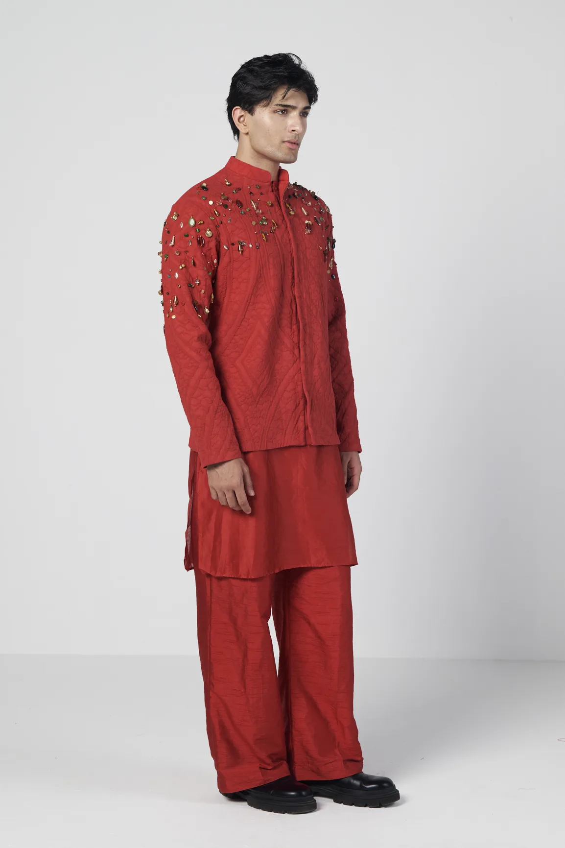 Scarlet Mens Set by Rishi and Vibhuti, kurta, view 2