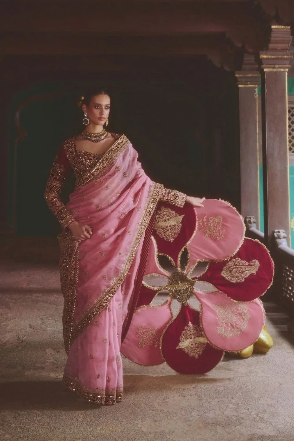 Pratichi Silk Saree by Jigar Mali in lilac