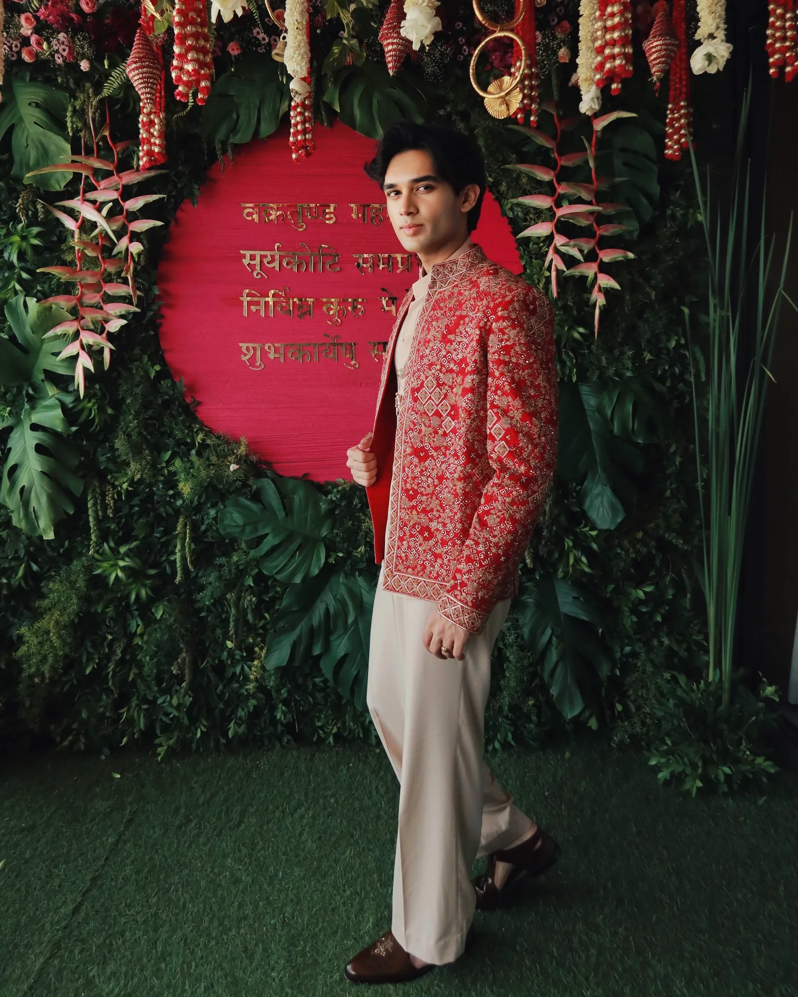 Shrey Singh in The Burnt Rose Open Jacket Set by Dolly J, view 3