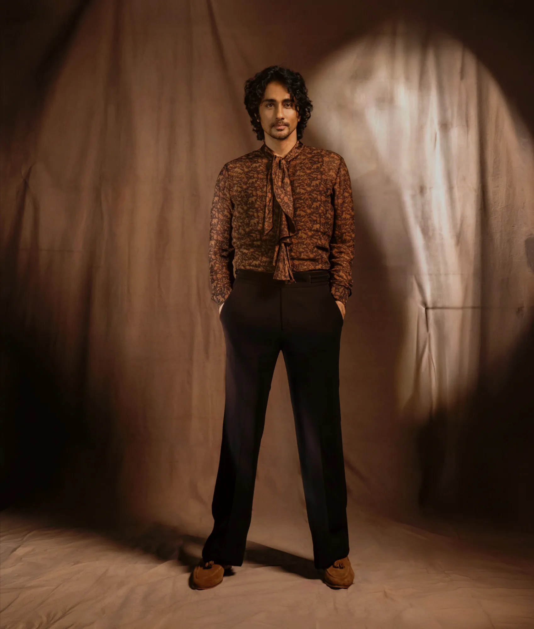 Siddharth in tie up frill shirt set by Dolly J