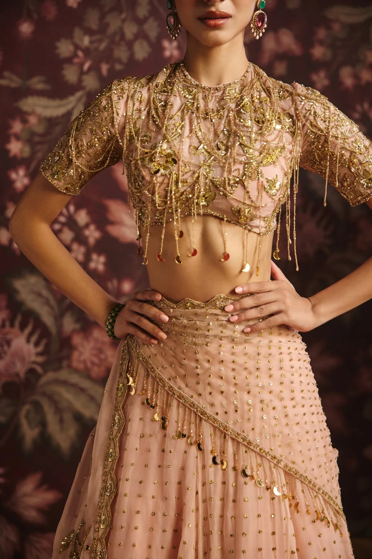 Karima by Mahima Mahajan, blush pink lehenga, view 4