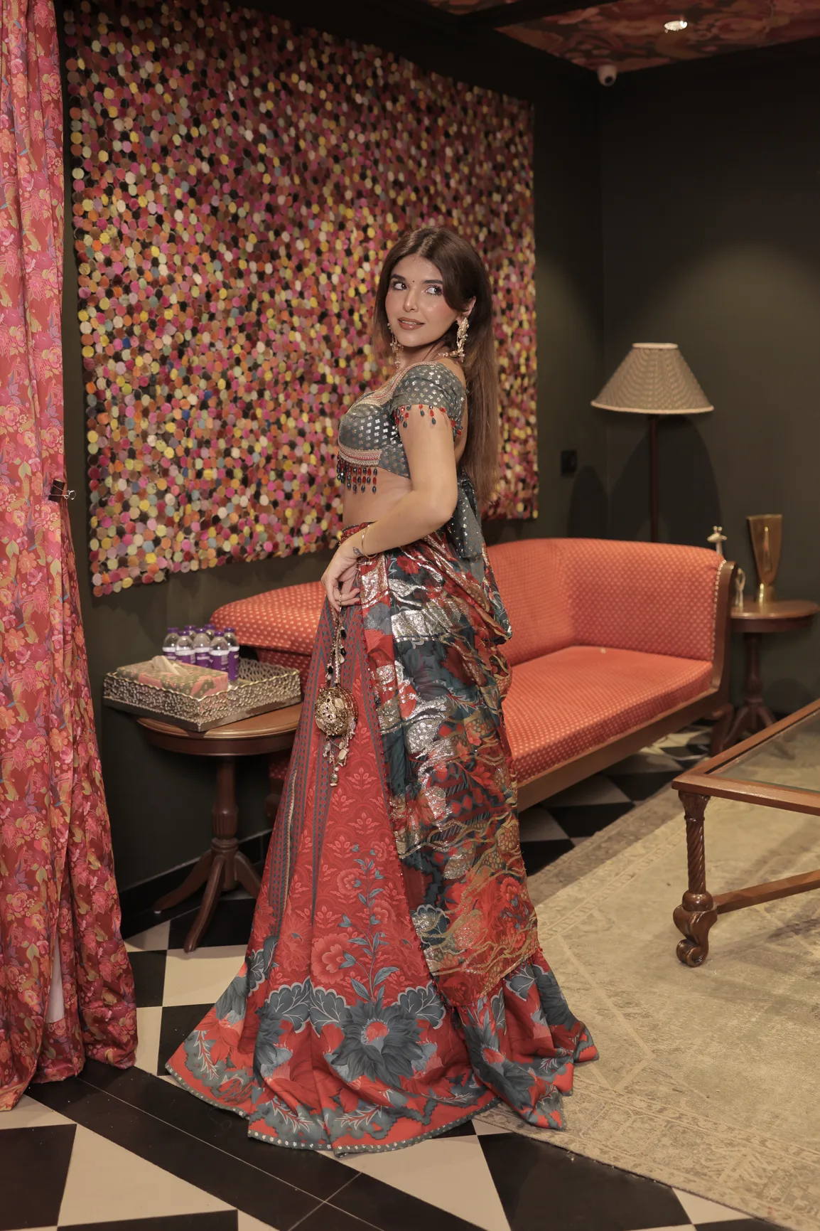 Ashi Khanna in Leher Lehenga by Rishi and Vibhuti, view 2