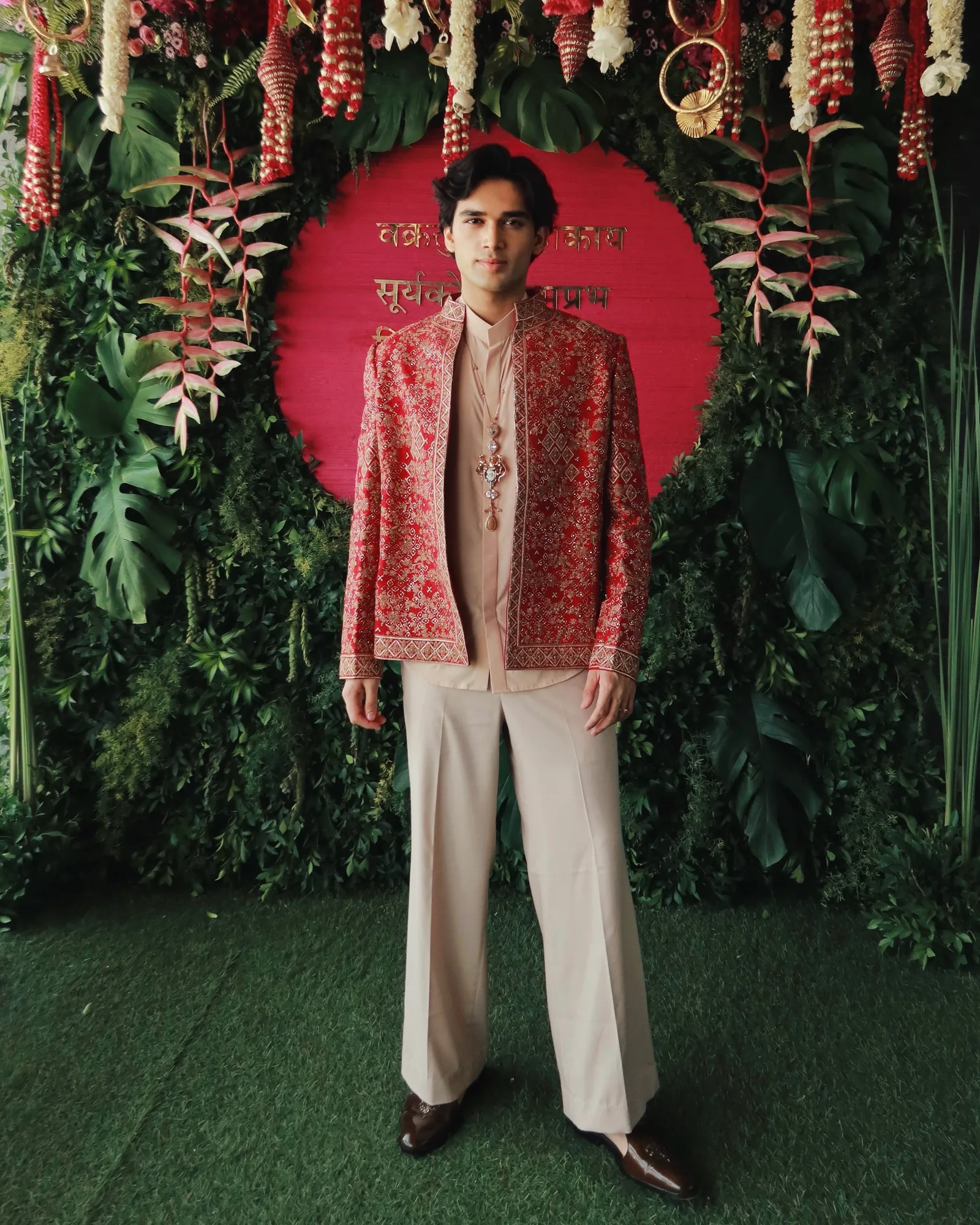 Shrey Singh in The Burnt Rose Open Jacket Set by Dolly J