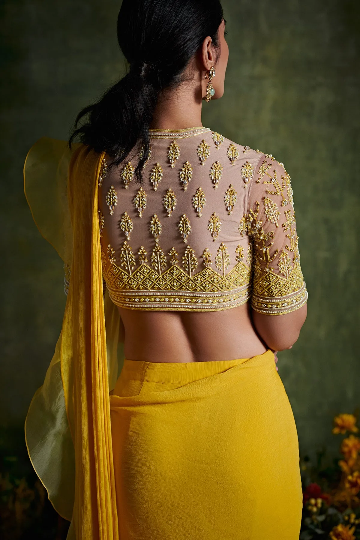 Aimiah by Ridhi Mehra, sari, view 4