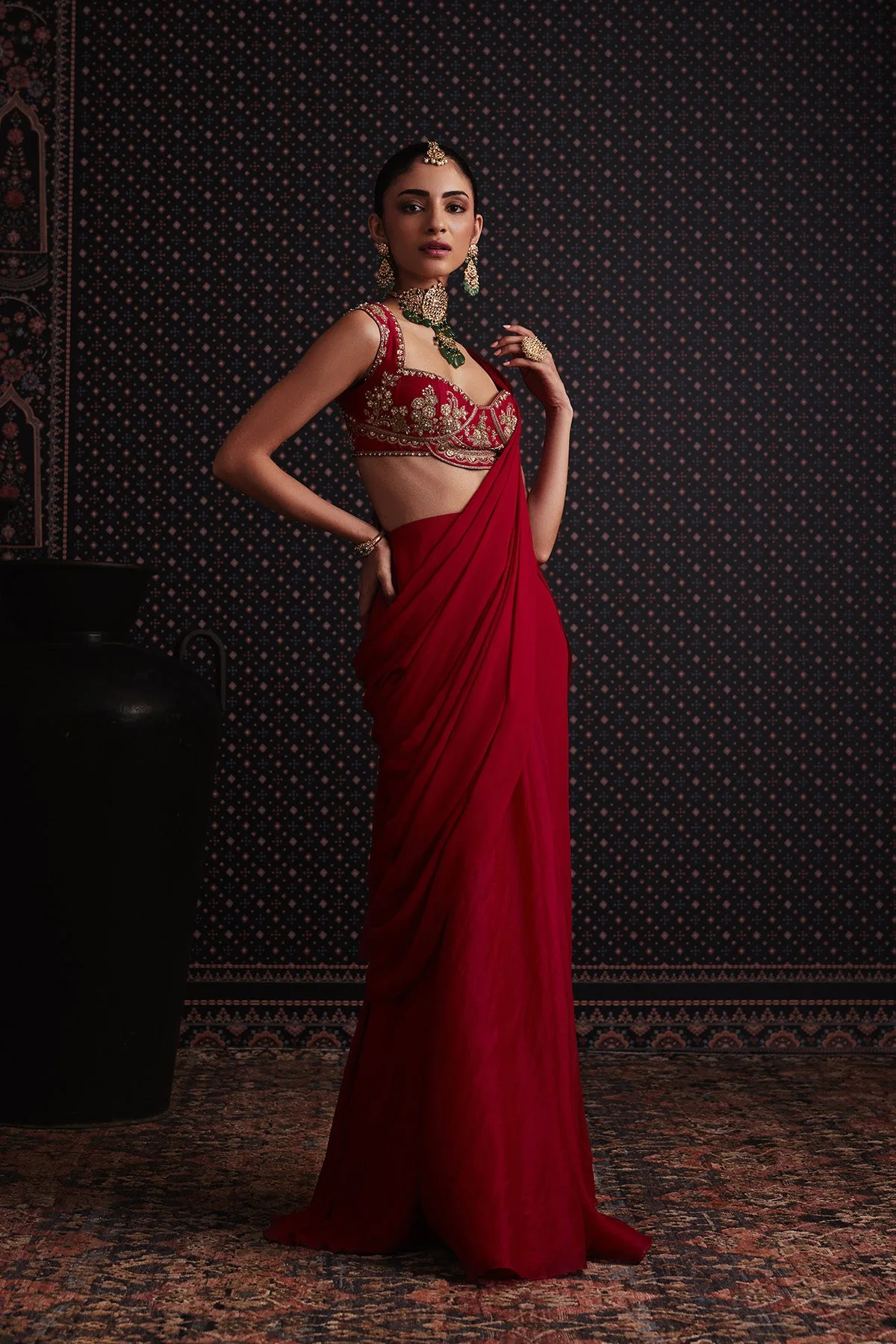 Maribel Saree Set by Ridhi Mehra, view 2