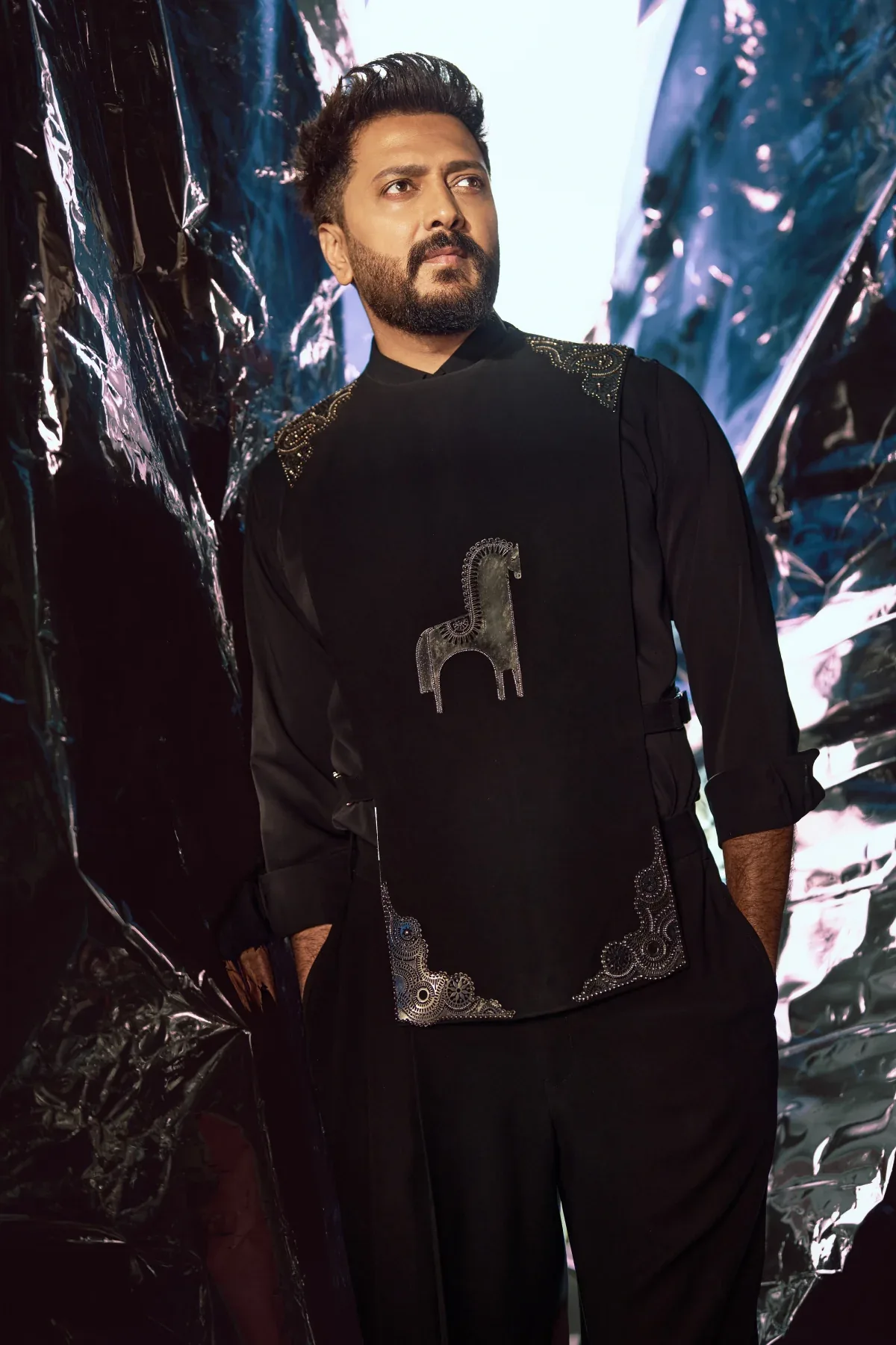 Riteish Deshmukh in Horse Gilet by Qbik
