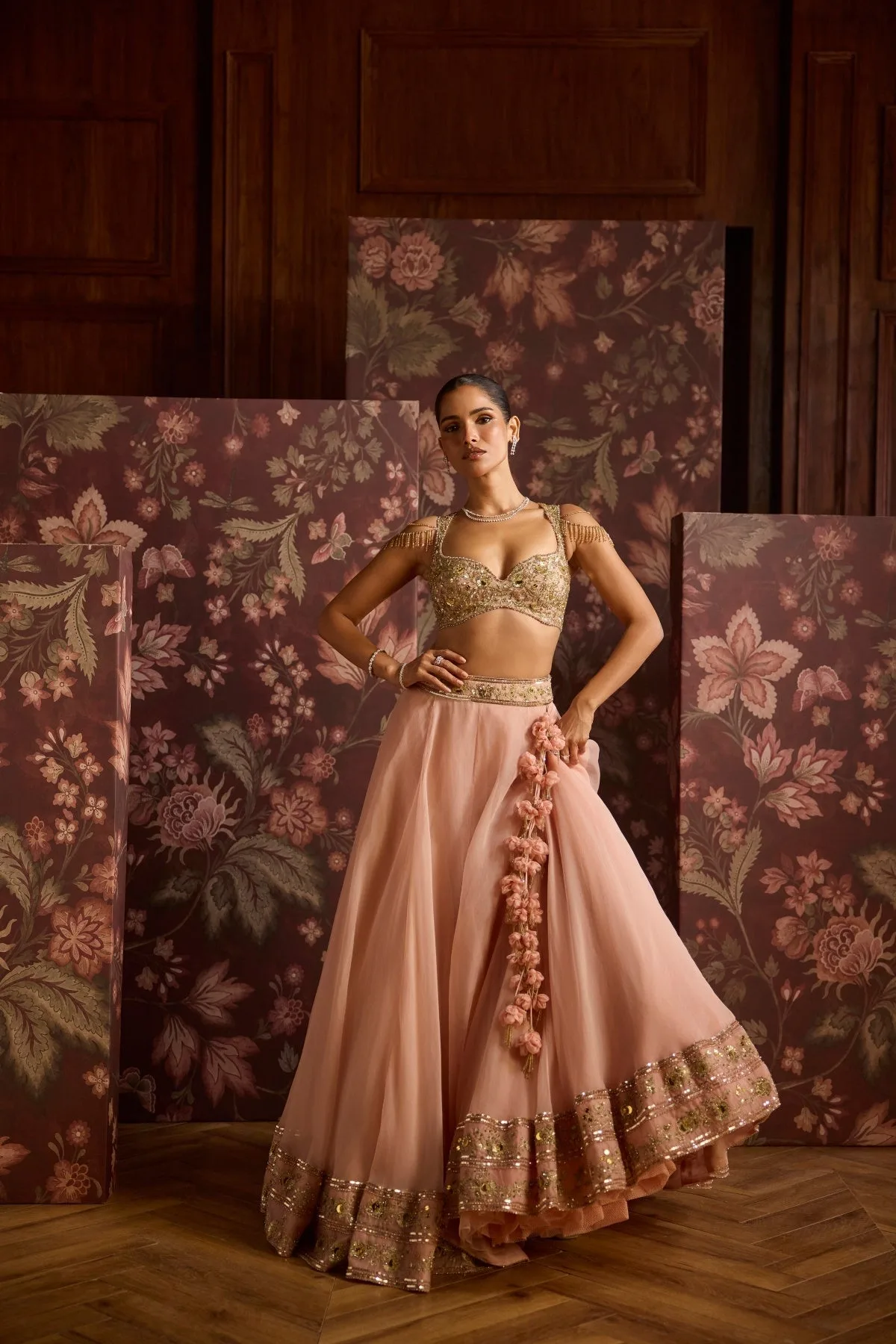 Jumanah by Mahima Mahajan, lehenga, view 3