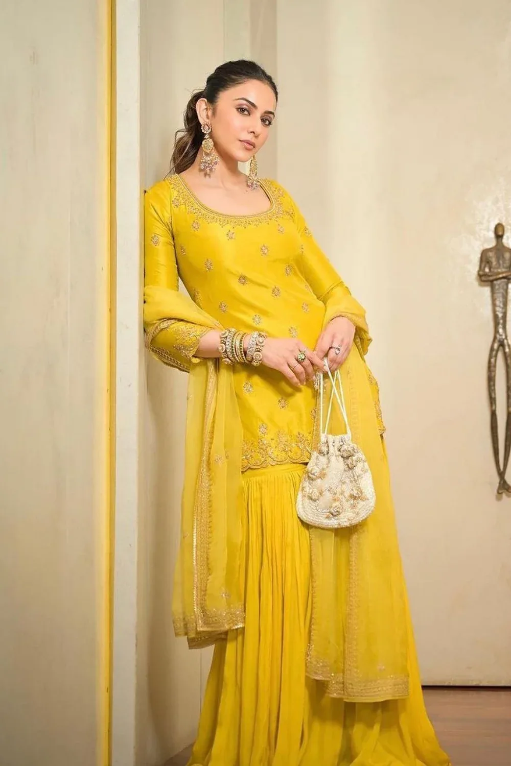 Rakul Preet in Amisha Gharara Set by Jigar Mali