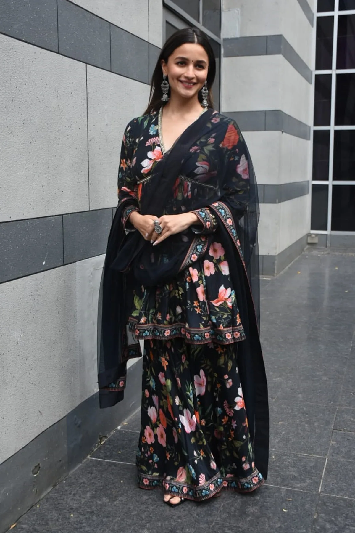 Alia Bhatt In Florian by Ridhi Mehra, black anarkali, view 3