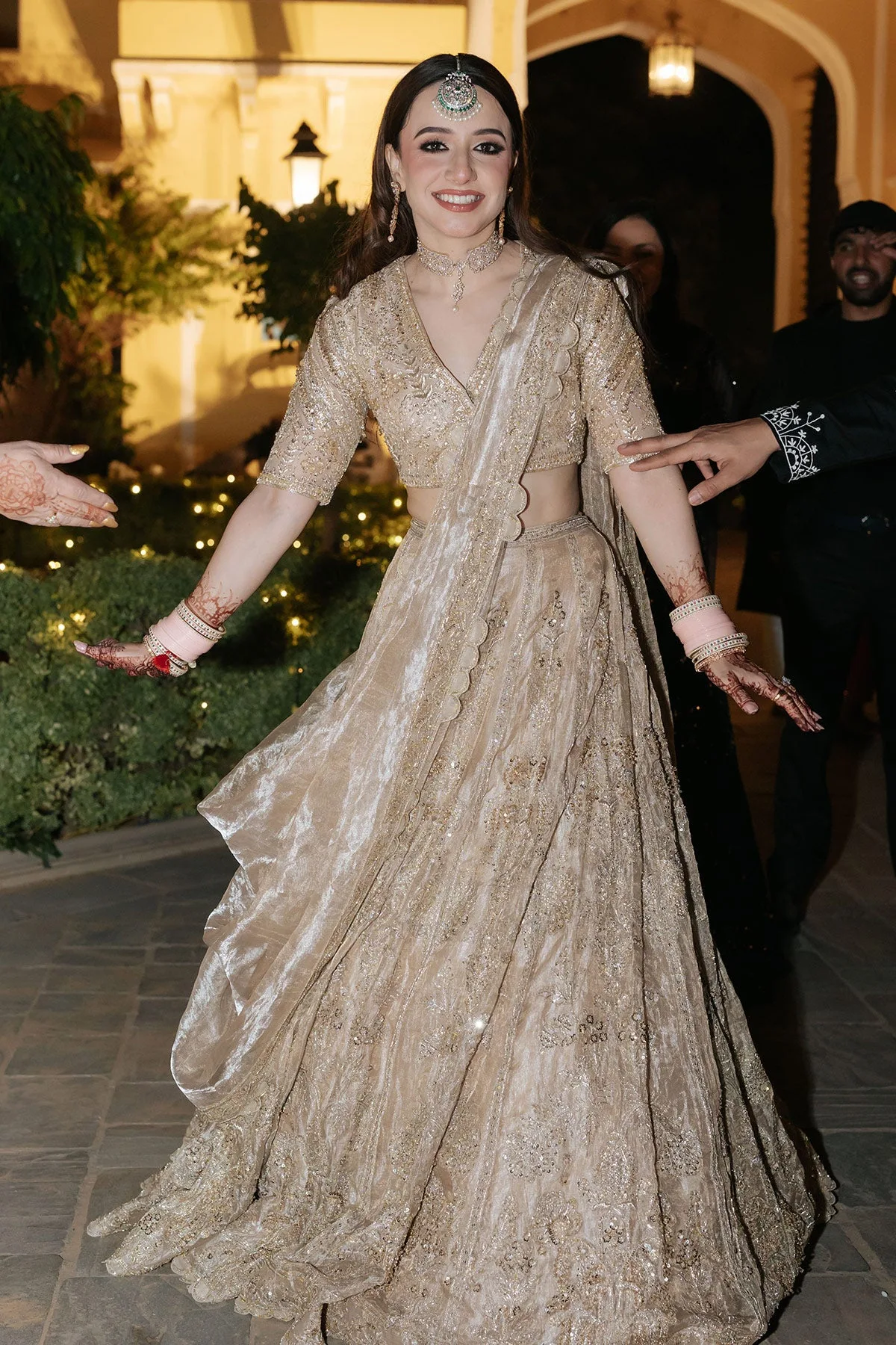 Vinny in Swarn Lehenga Set by Ridhi Mehra