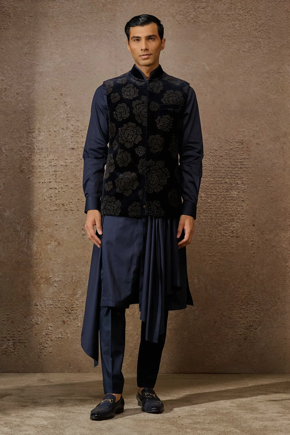Otherworldly Indowestern Waistcoat Set by Tarun Tahiliani