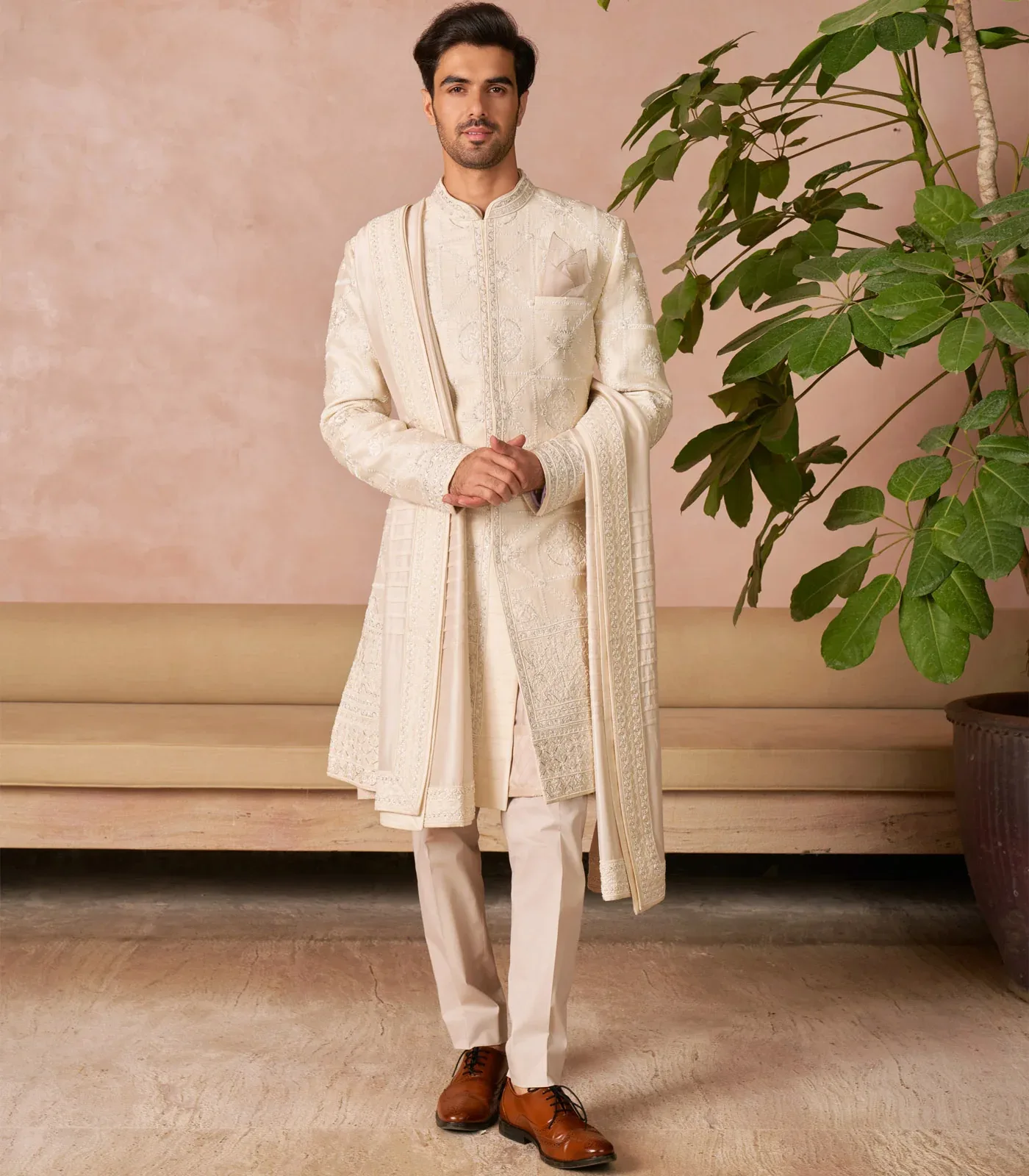 Boroque Sherwani Set by Anushree Reddy