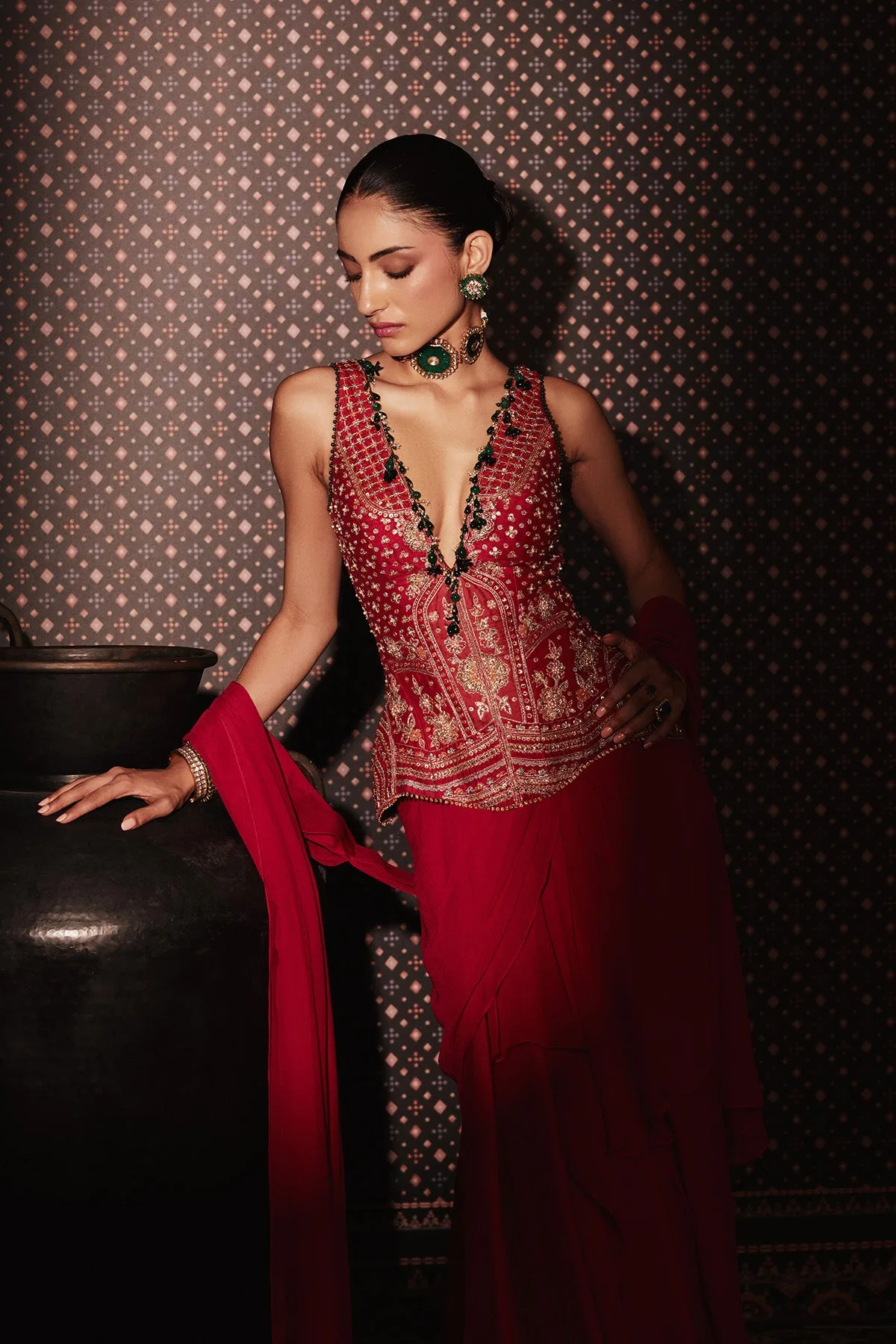 Whimsy Saree Set by Ridhi Mehra, view 4