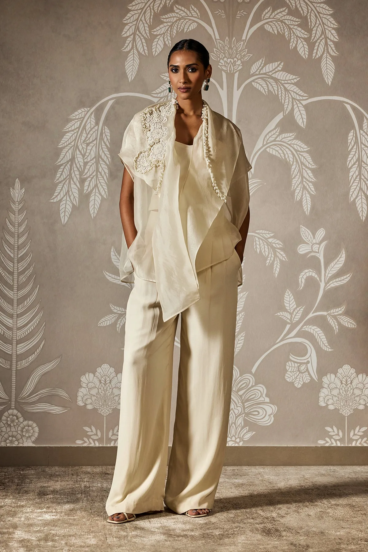 Aura Cape Pants Set by Ridhi Mehra