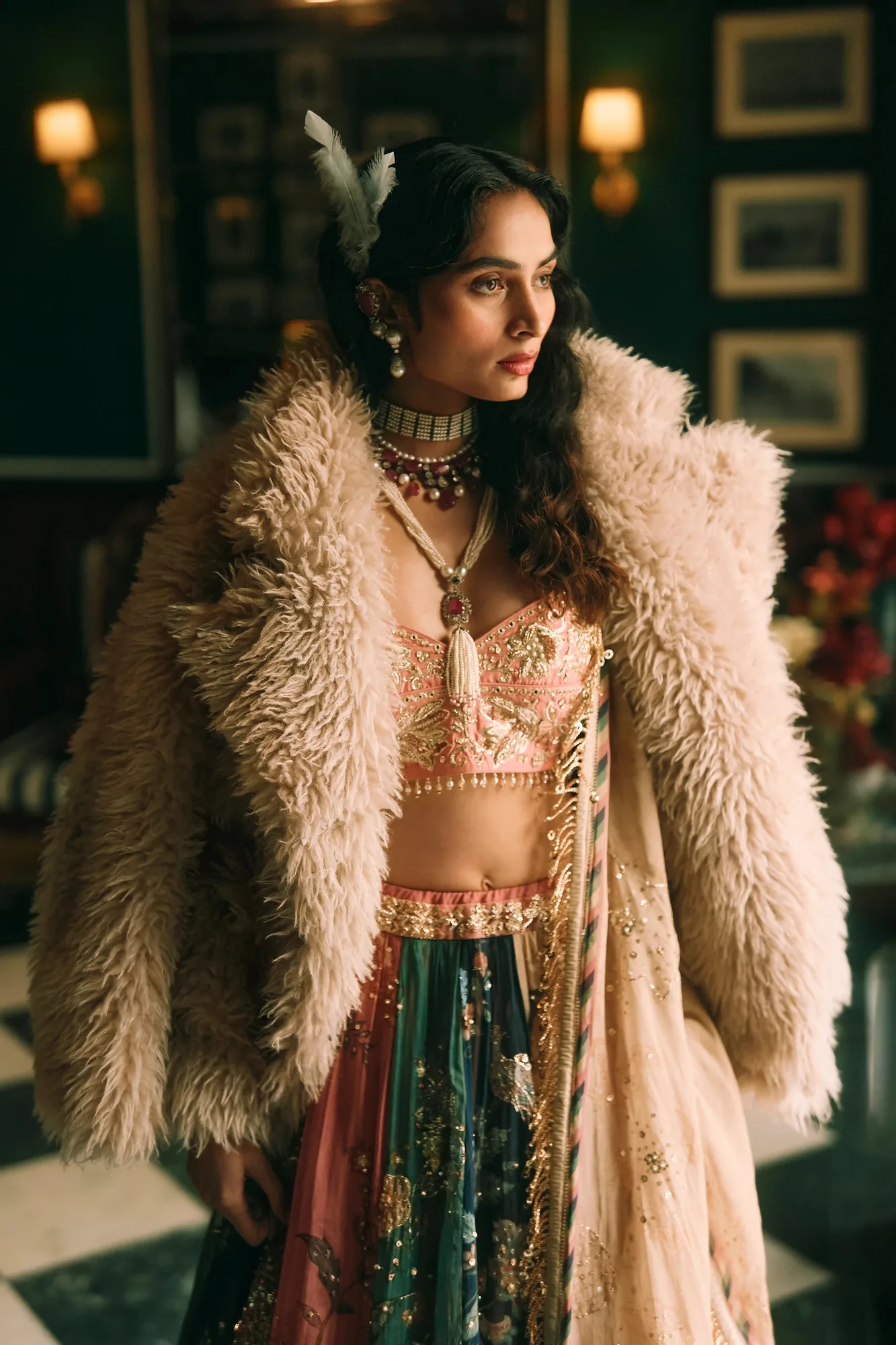 Aura Lehenga Set by Paulmi And Harsh, view 3
