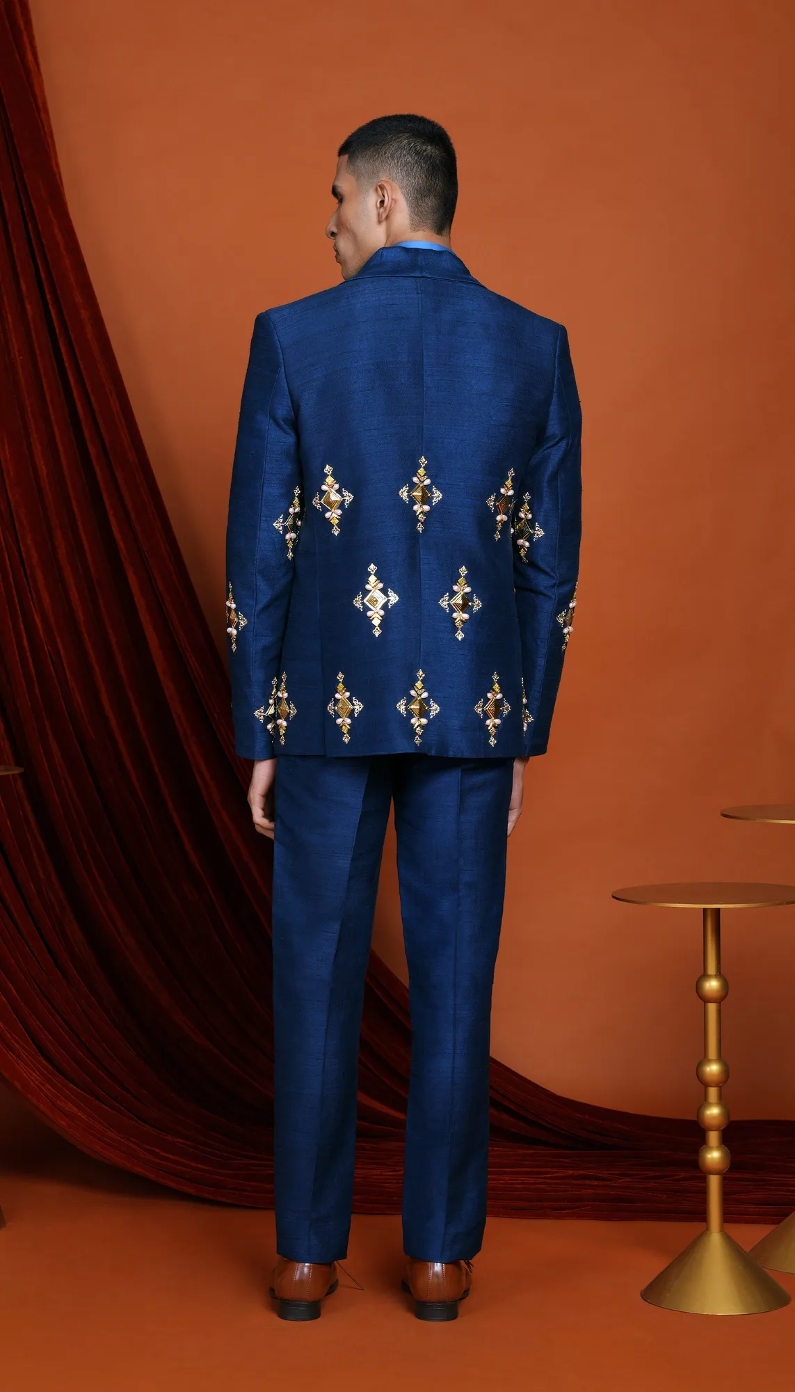 Cruz - blue blazer set by Papa Don't Preach, blue jacket, view 3