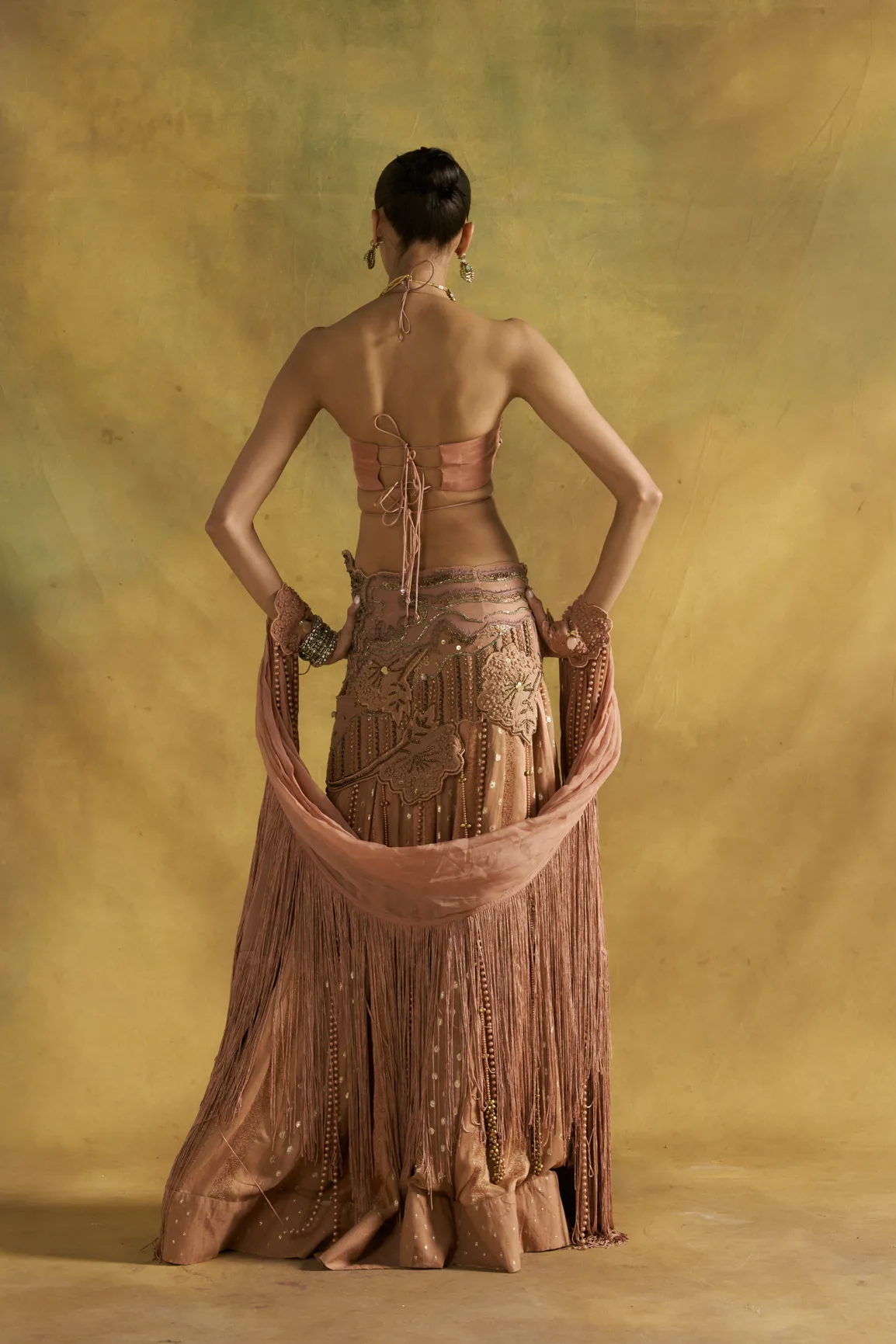 Mashoqa Lehenga Set by Rishi and Vibhuti, view 3