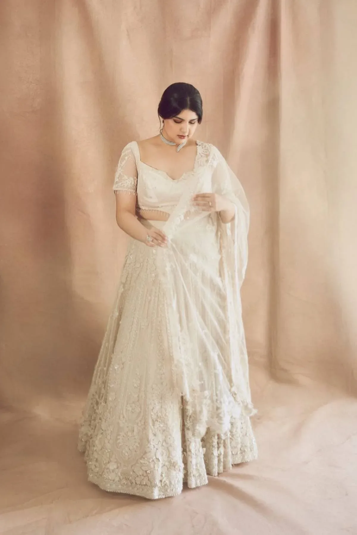 Anshula Kapoor in Alabloom Cocktail Lehenga by Dolly J