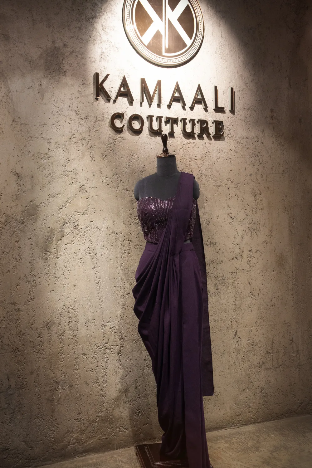 Wine Sari by Kamaali Couture