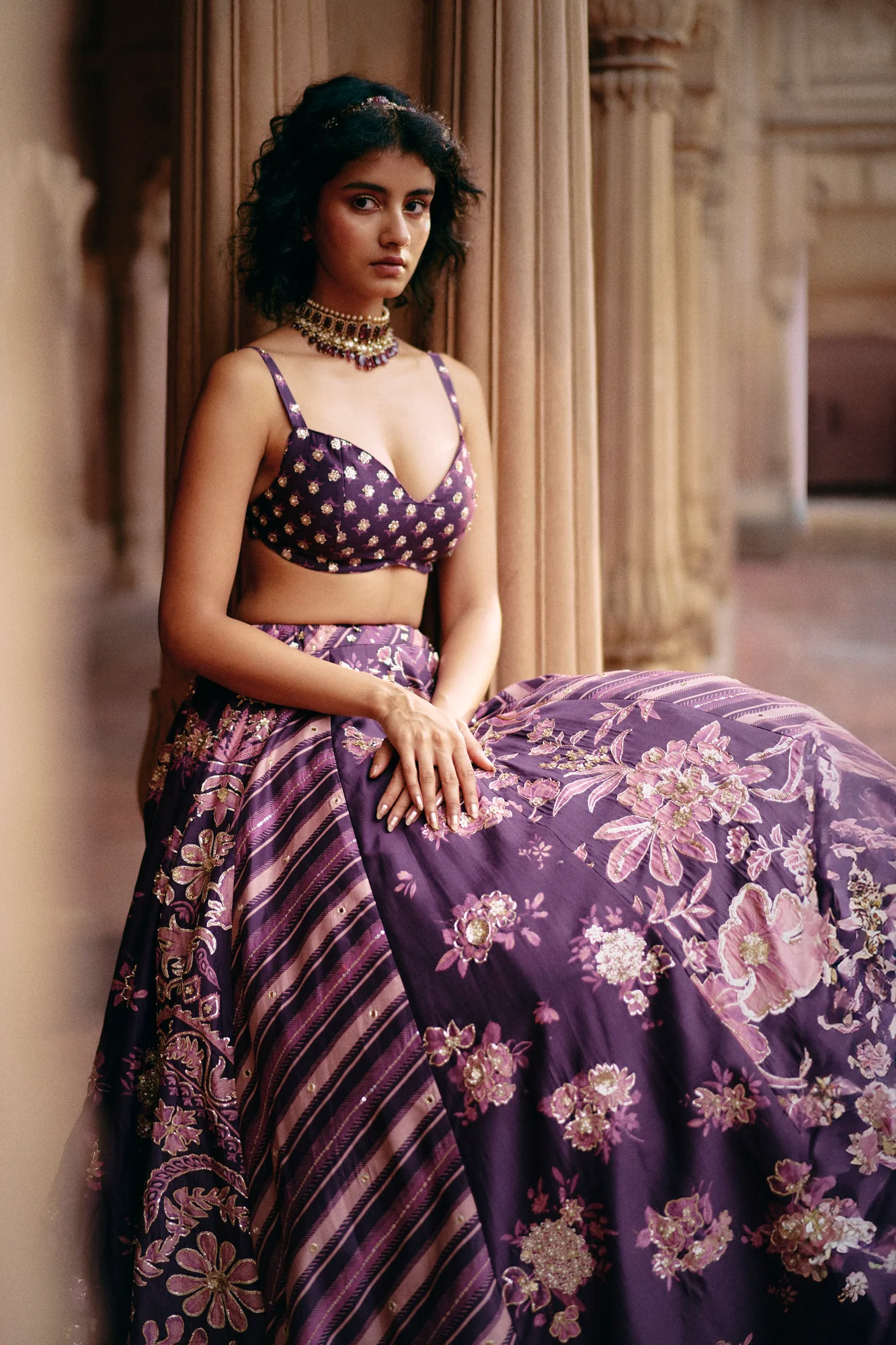 Aubrey Lehenga Set by Paulmi And Harsh, view 2