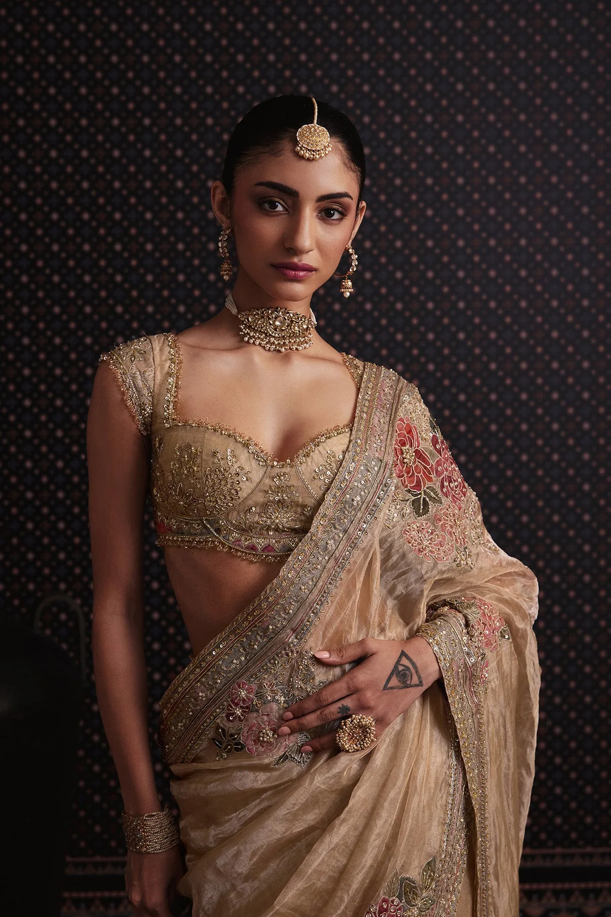 Mirage Saree Set by Ridhi Mehra, view 3