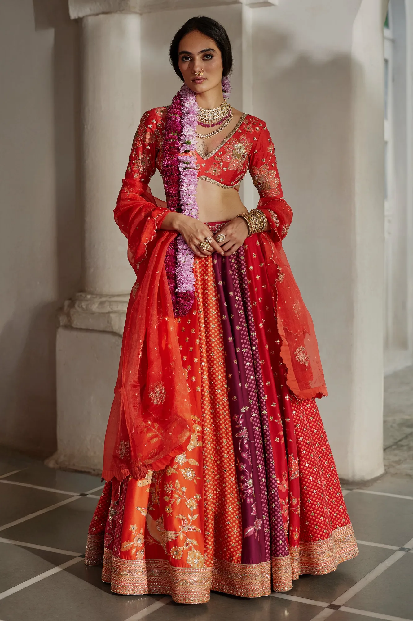Indu Lehenga Set by Paulmi And Harsh, view 2