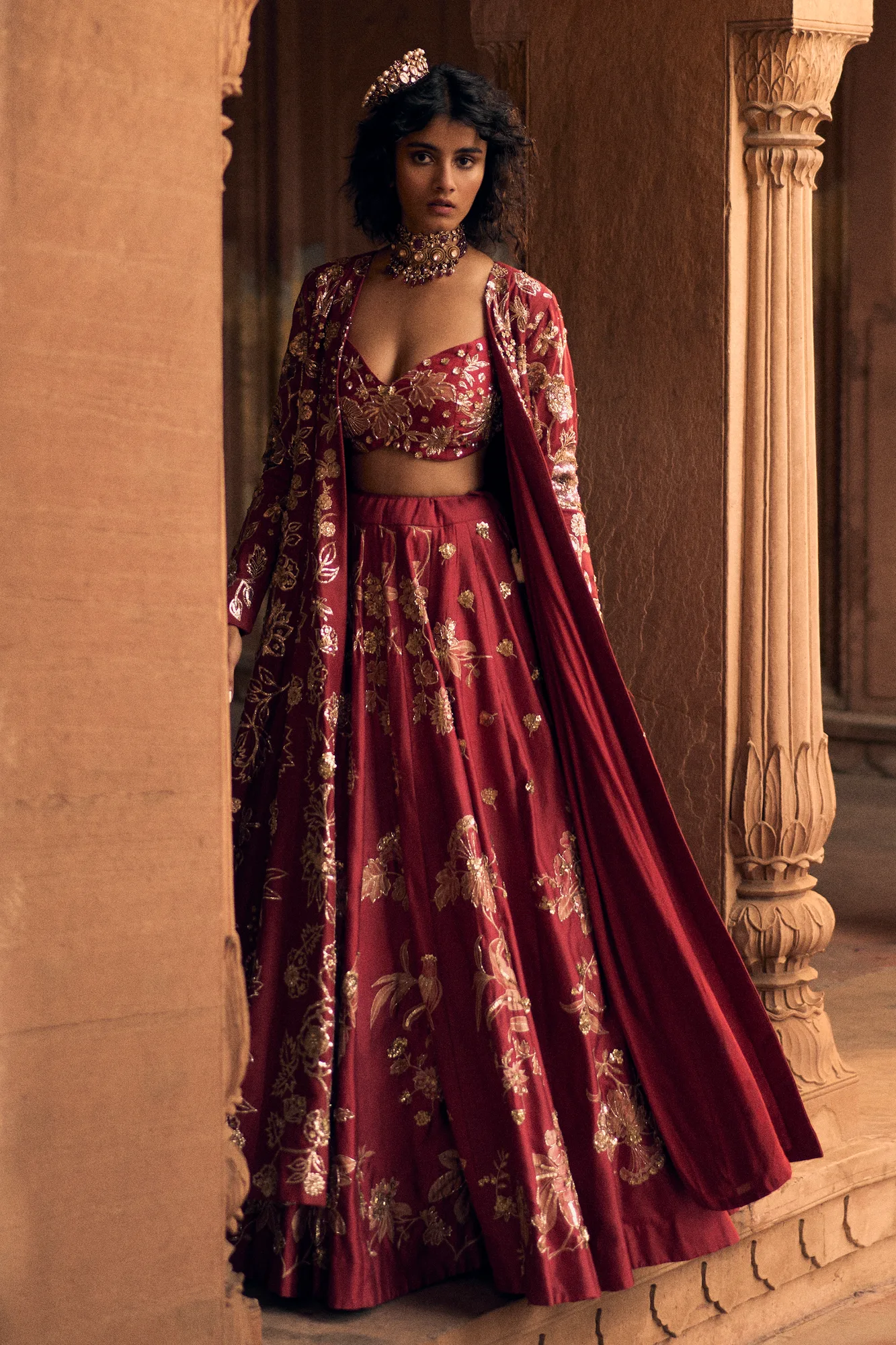 Eleanor Lehenga Set by Paulmi And Harsh, view 2