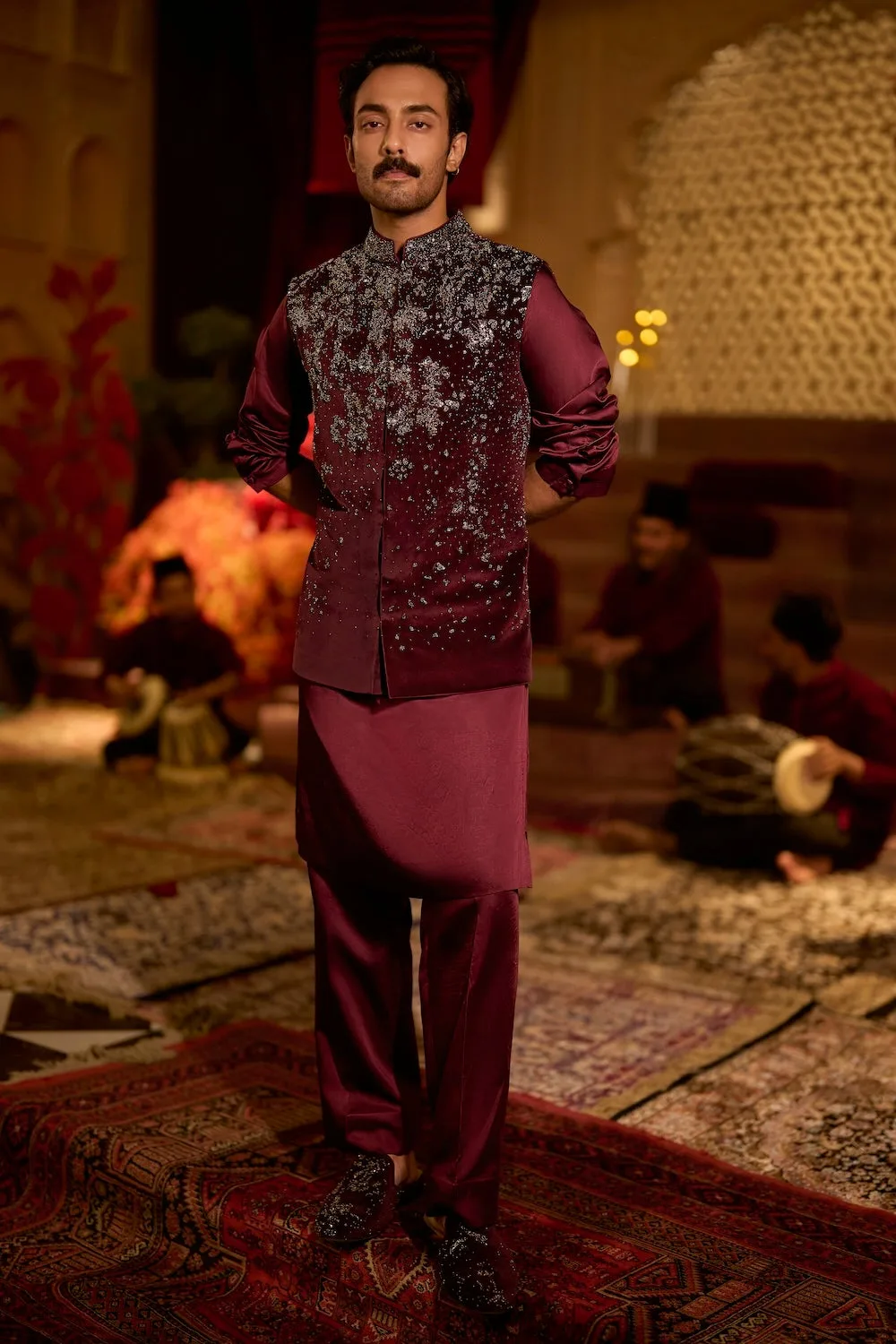 Wine Bundi Set by Seema Gujral