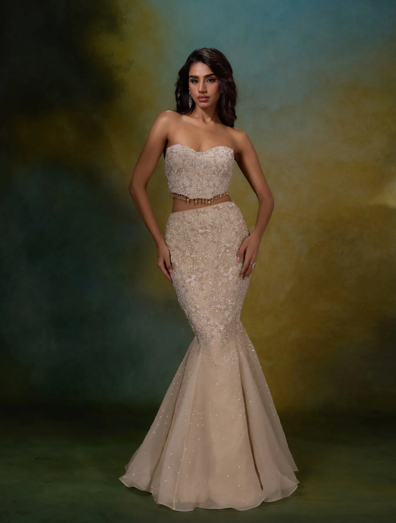 Nesa by Shloka Khialani, ivory skirt set