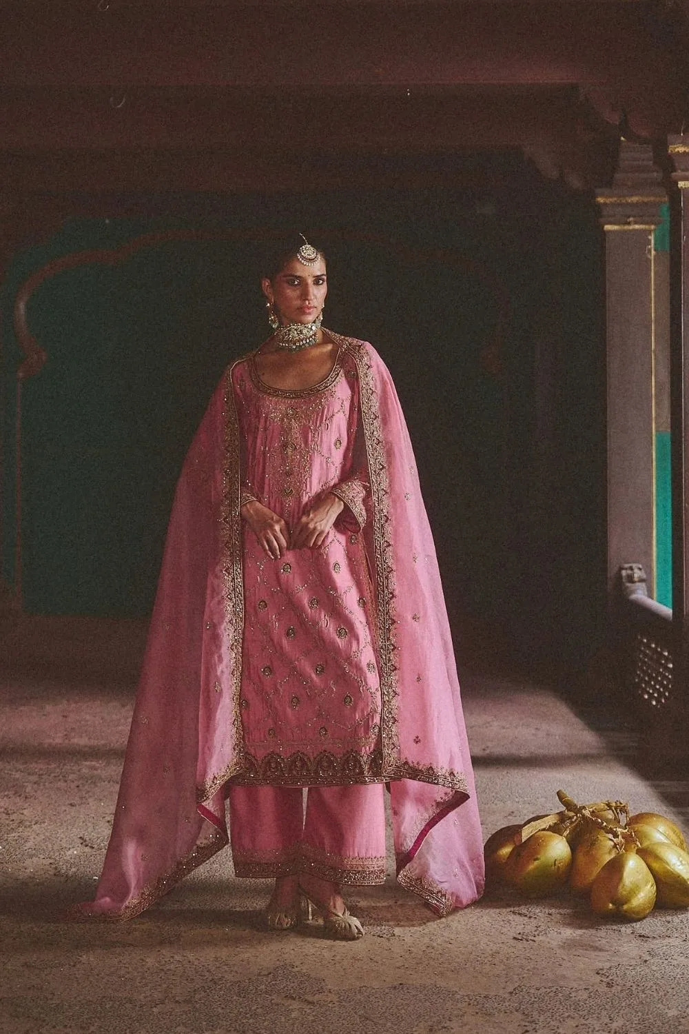 Sangam Kurta Set by Jigar Mali in lilac, view 3