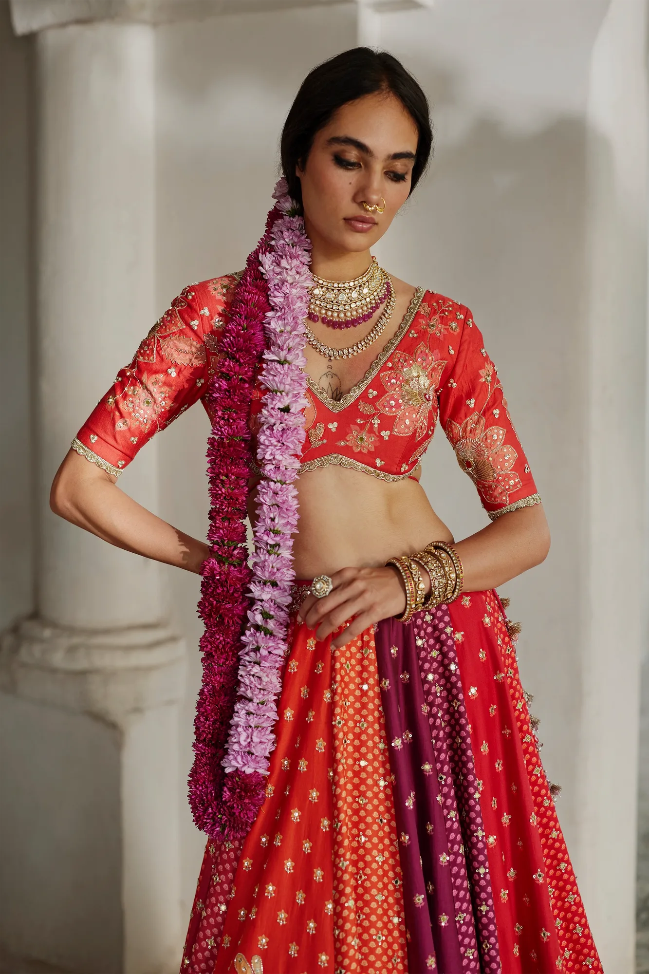Indu Lehenga Set by Paulmi And Harsh, view 4