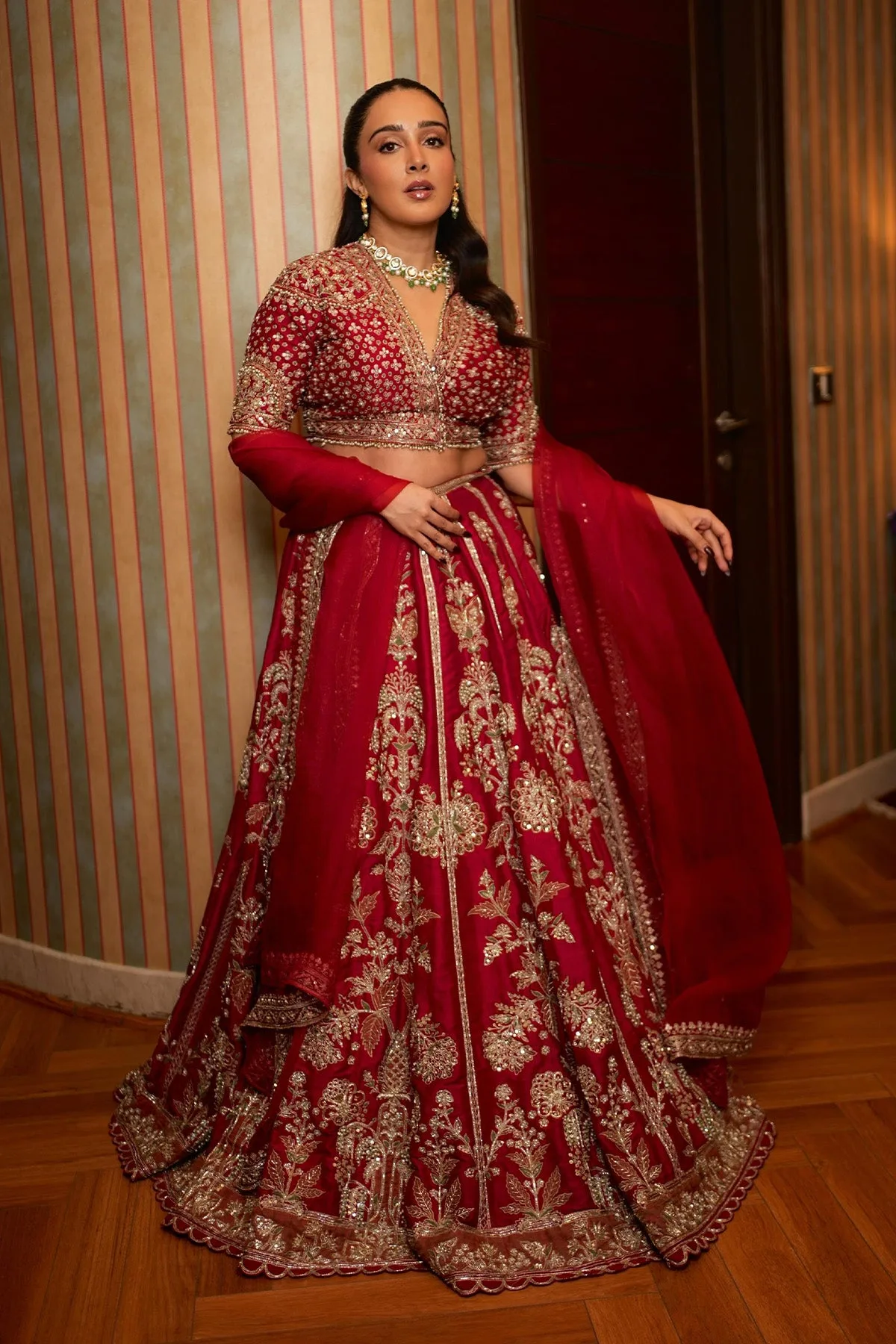 Sanjana Batra in Shanno Lehenga Set by Ridhi Mehra
