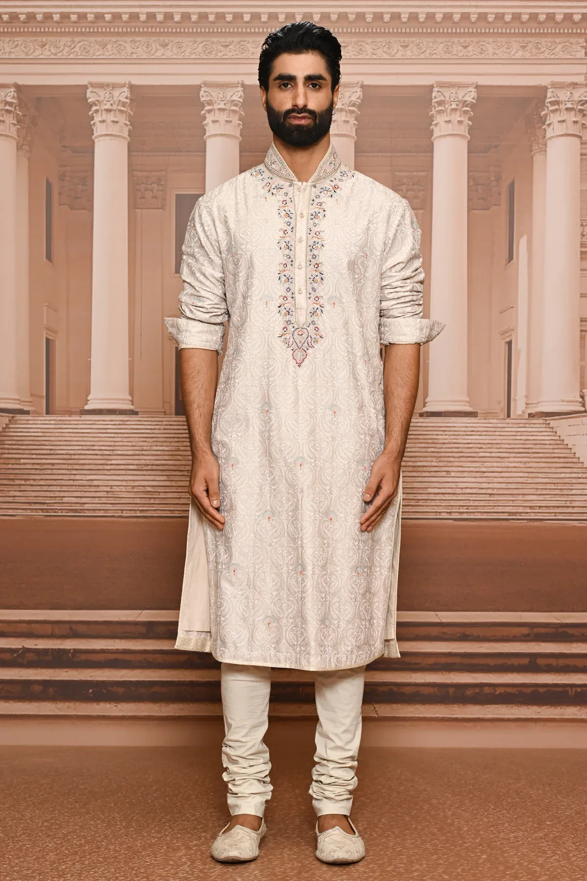 Ever Bloom Silk Sherwani by Tarun Tahiliani