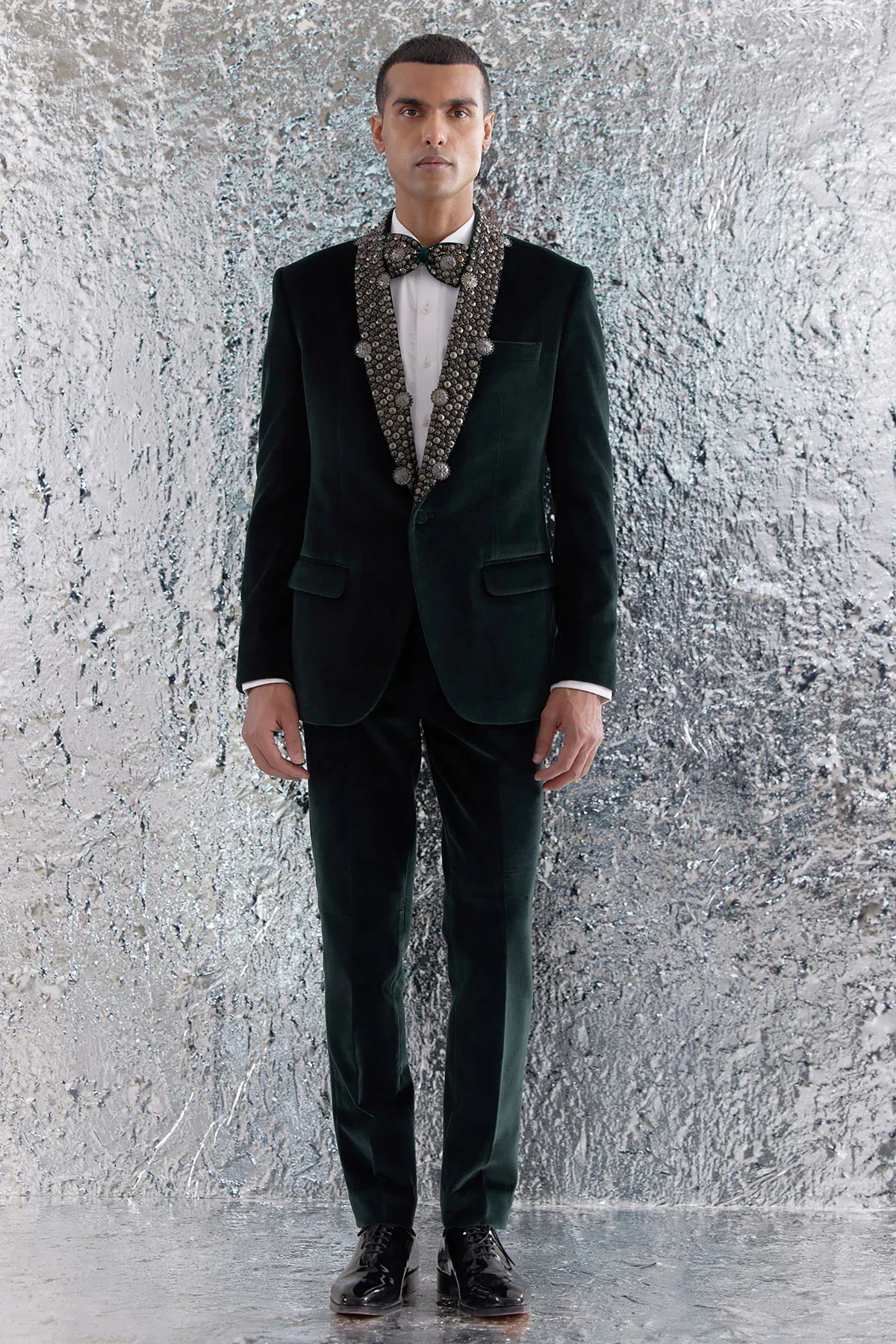 Floral Armour Bottle Green Tuxedo by Qbik