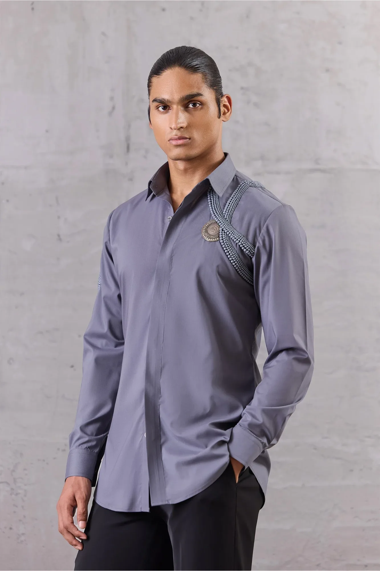 Grey Bead Magic Shirt by Qbik