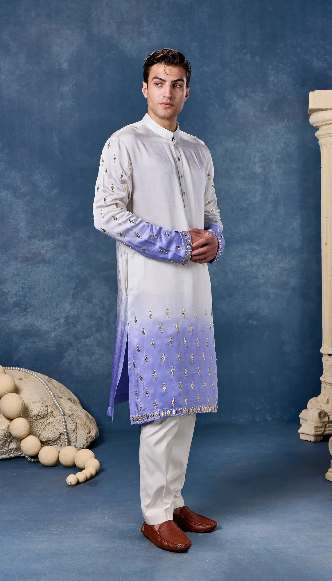 Lilac Haze - Kurta Set by Papa Don't Preach, view 2