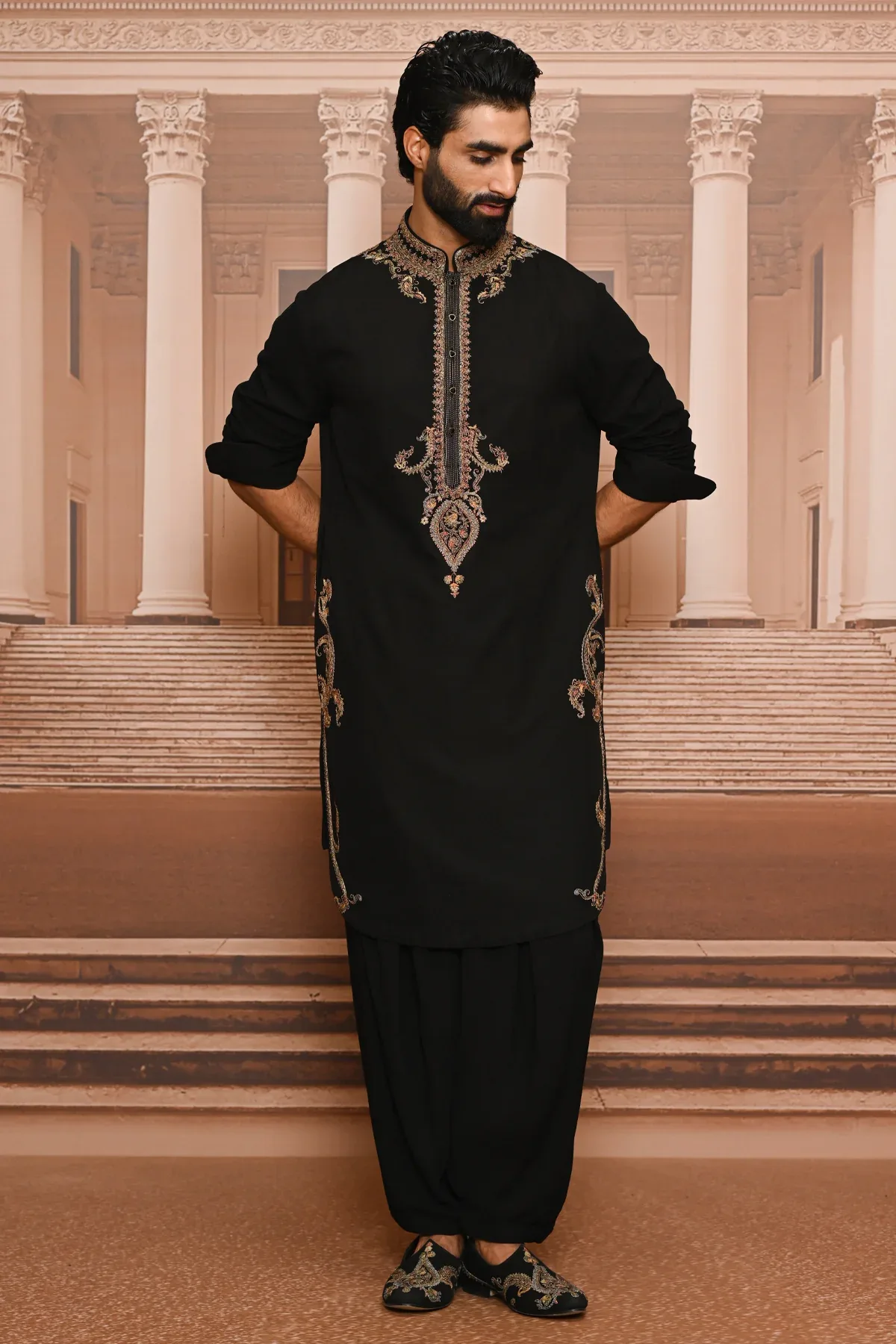 Ever Bloom Paisley Kurta Set by Tarun Tahiliani