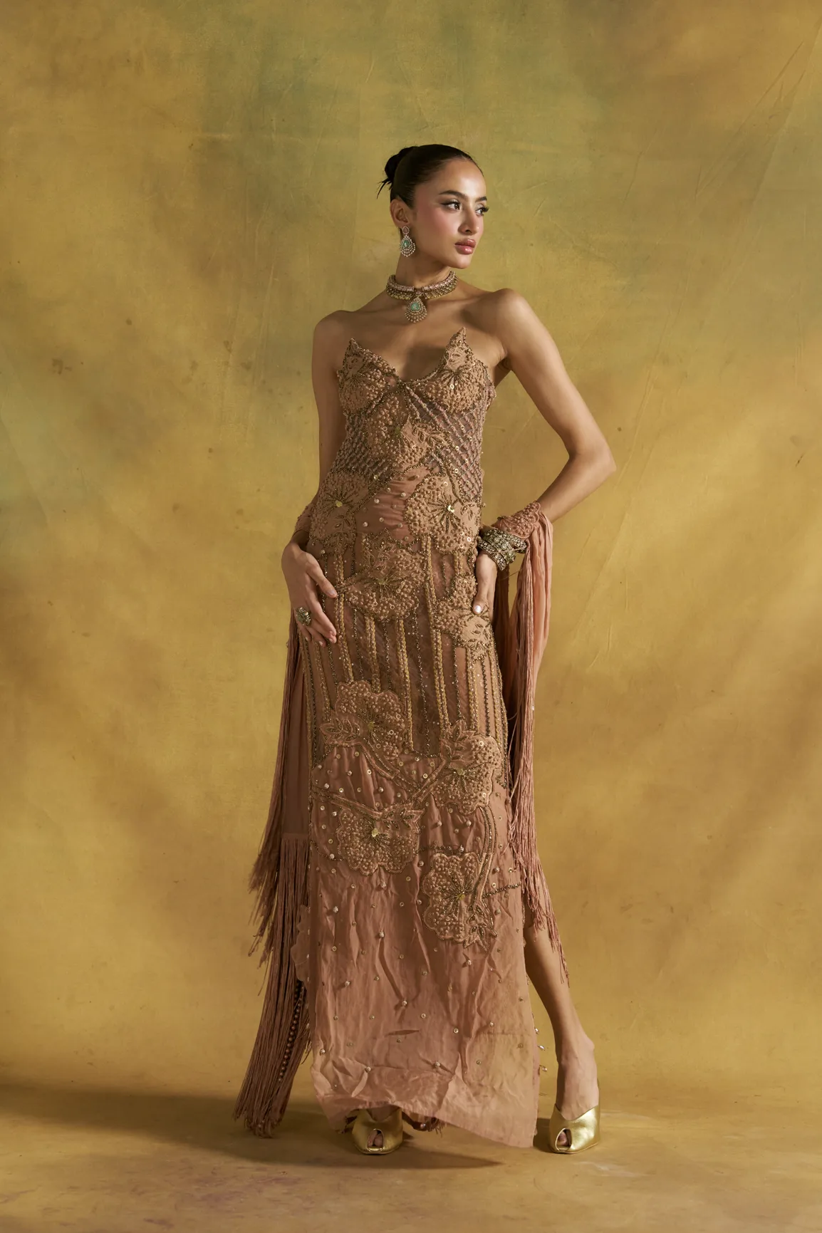 Alley Column gown by Rishi and Vibhuti
