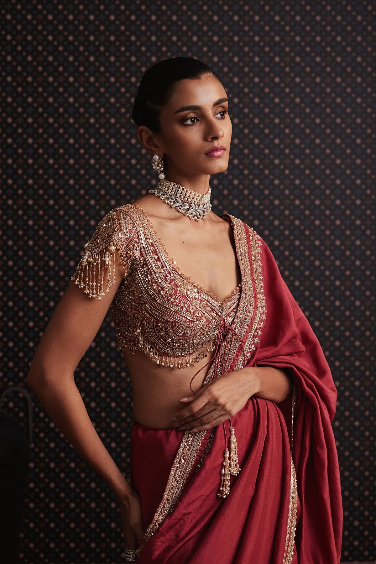 Solstice Saree Set by Ridhi Mehra, view 2