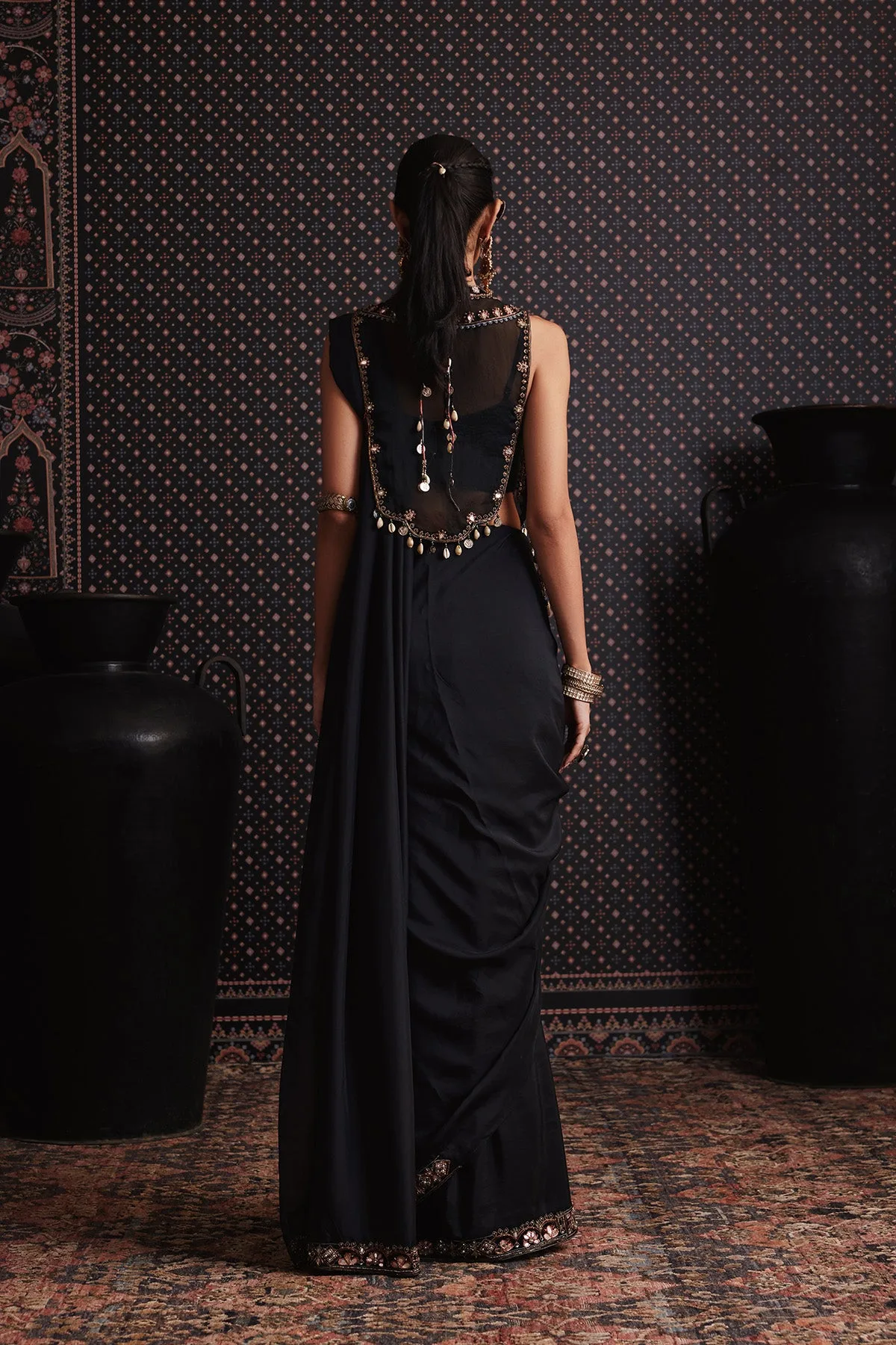 Odyssey Saree Set by Ridhi Mehra, view 4