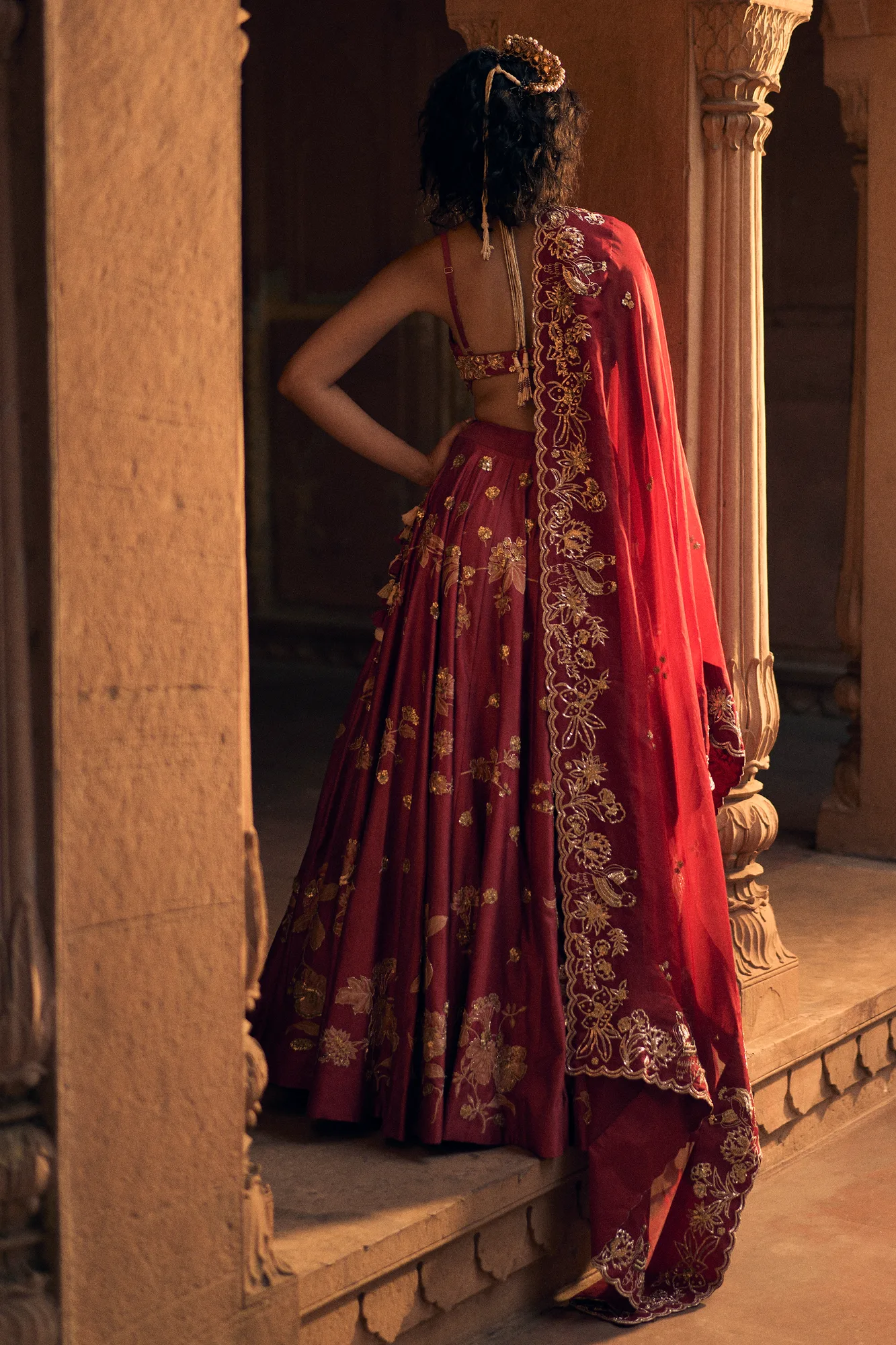 Eleanor Lehenga Set by Paulmi And Harsh, view 4