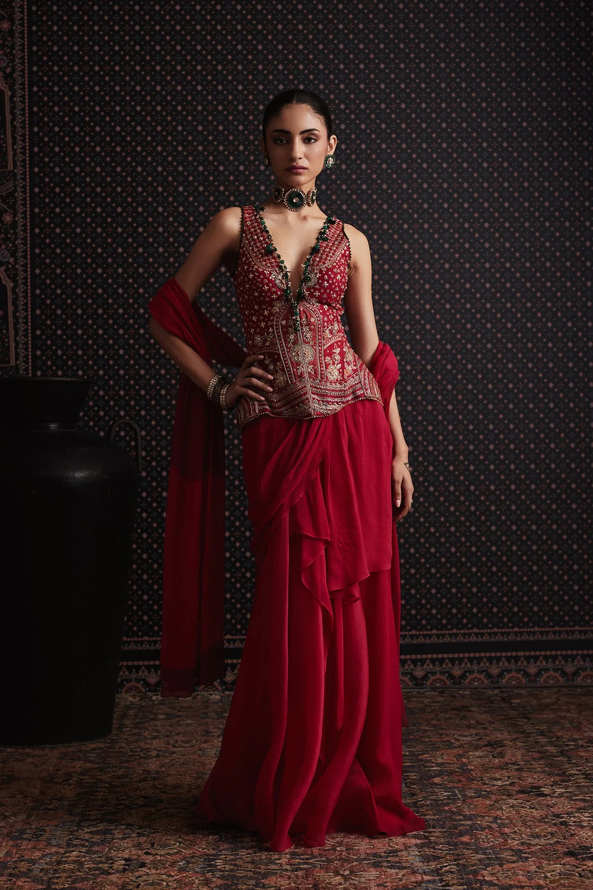 Whimsy Saree Set by Ridhi Mehra