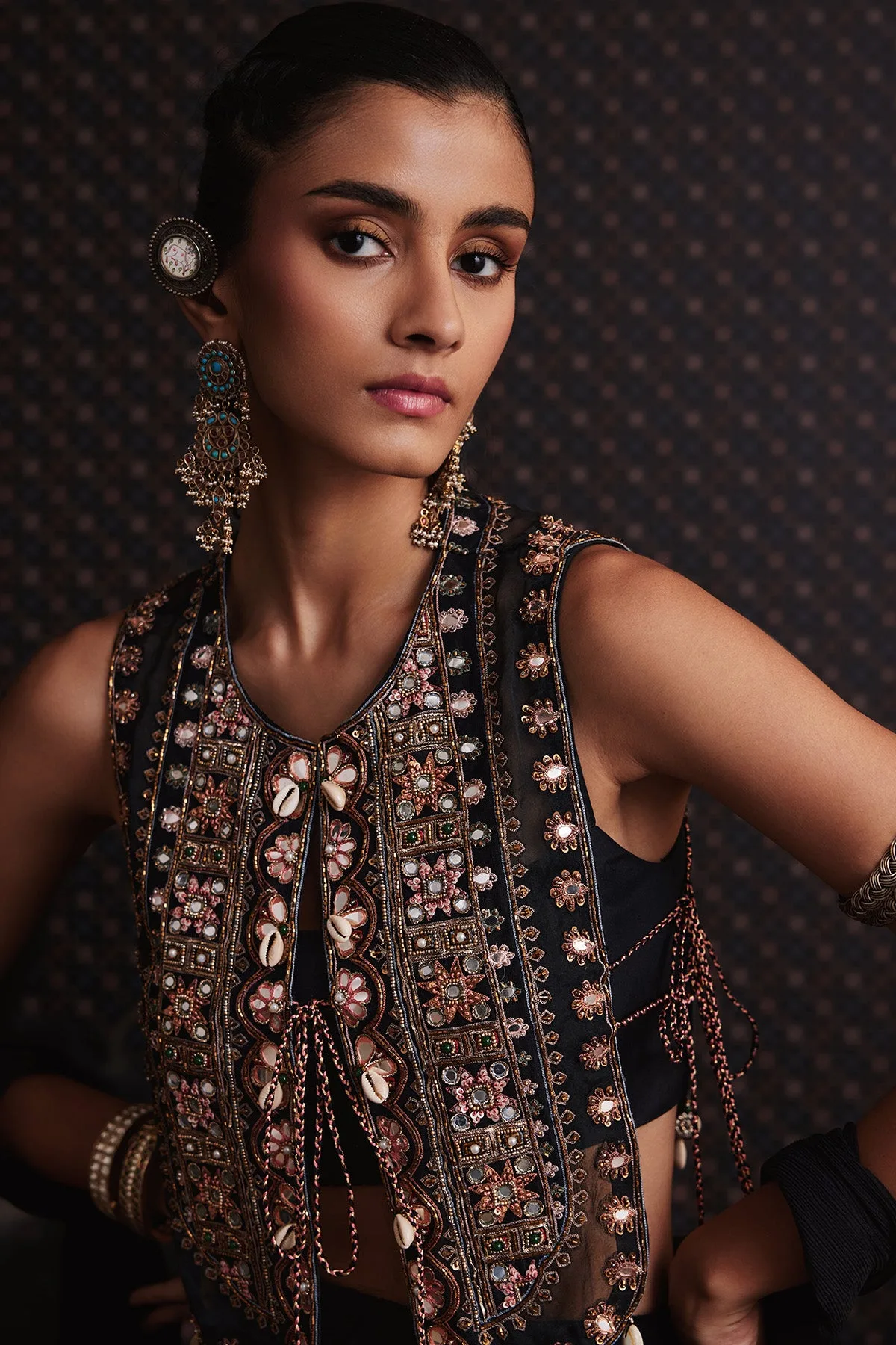 Wayward Saree Set by Ridhi Mehra, view 3