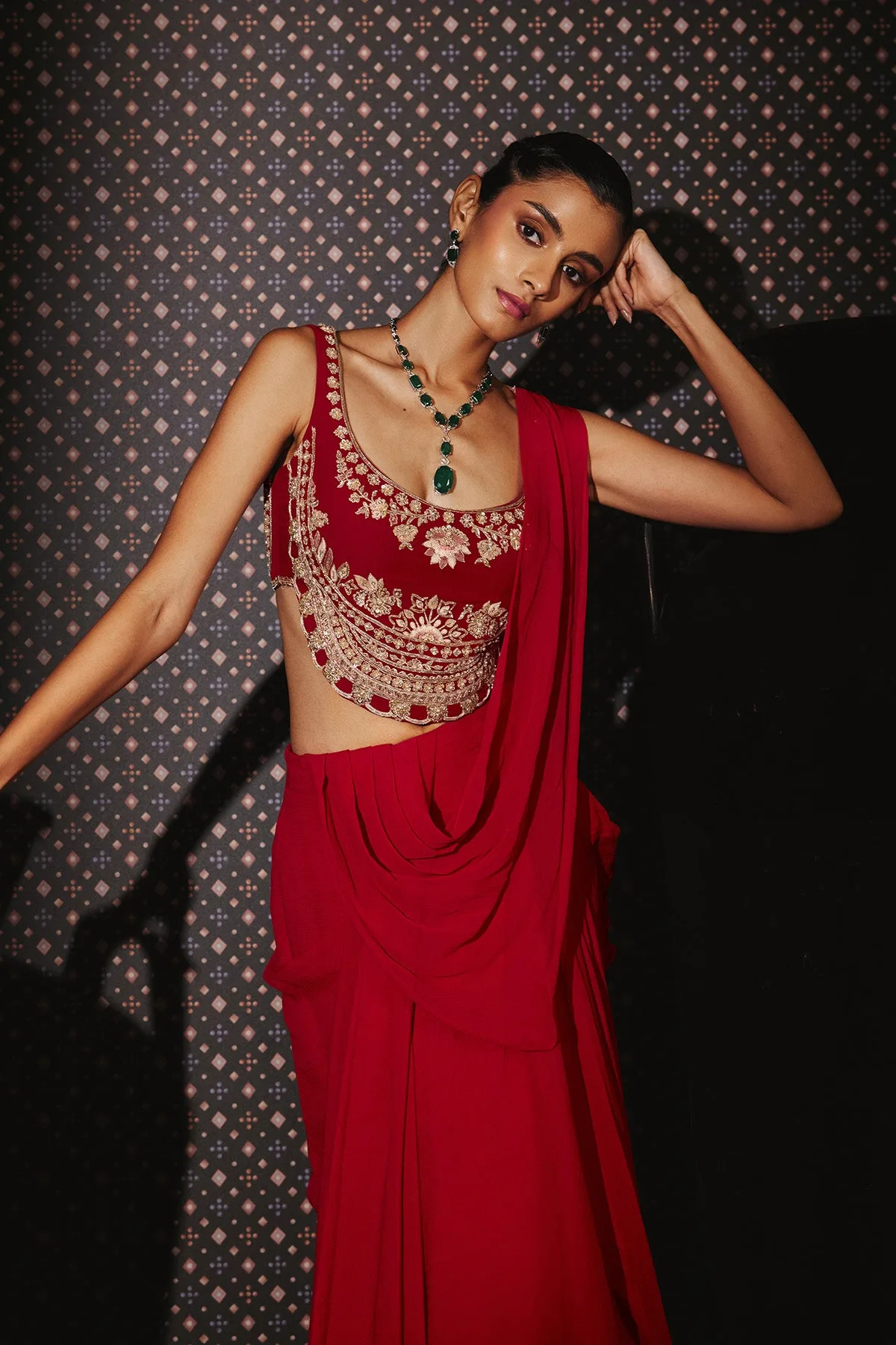 Saga Saree Set by Ridhi Mehra, view 4