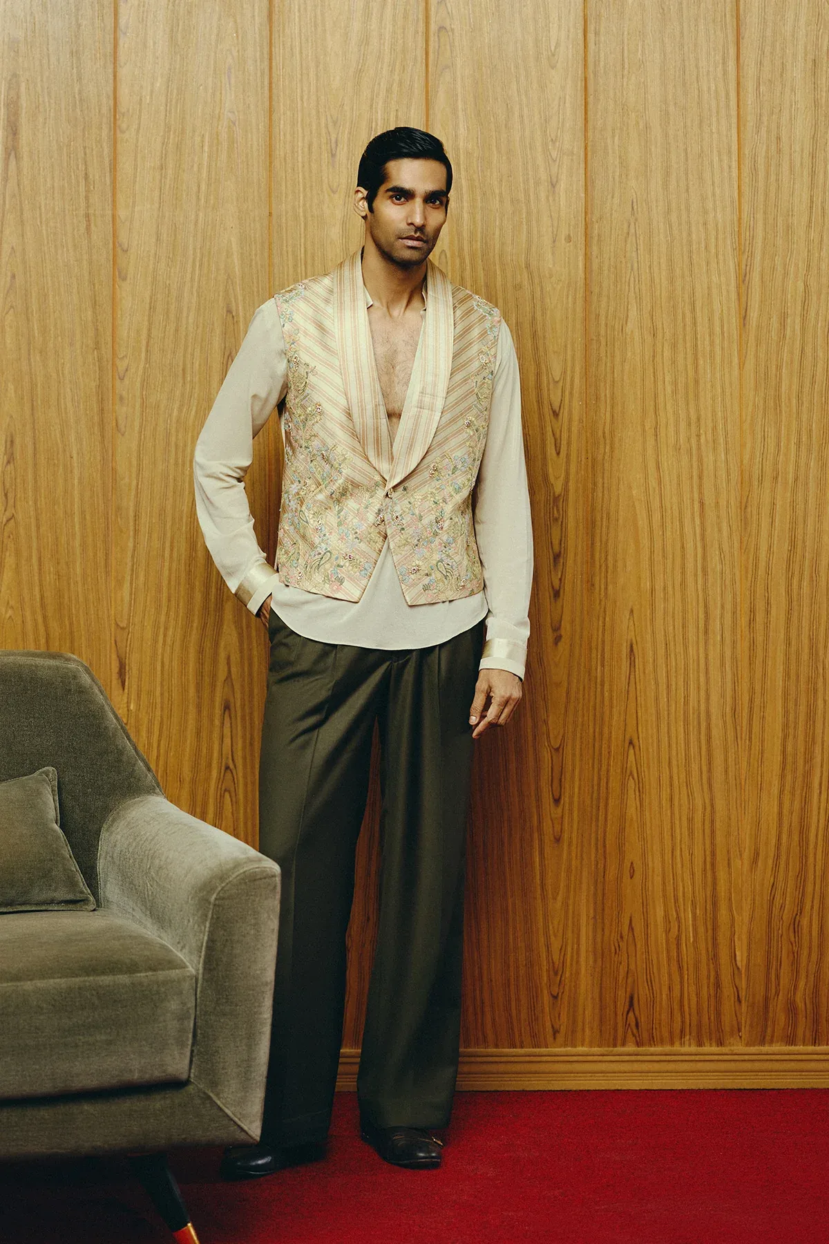 The Verdure Waistcoat, Shirt and Pant Set by Dolly J